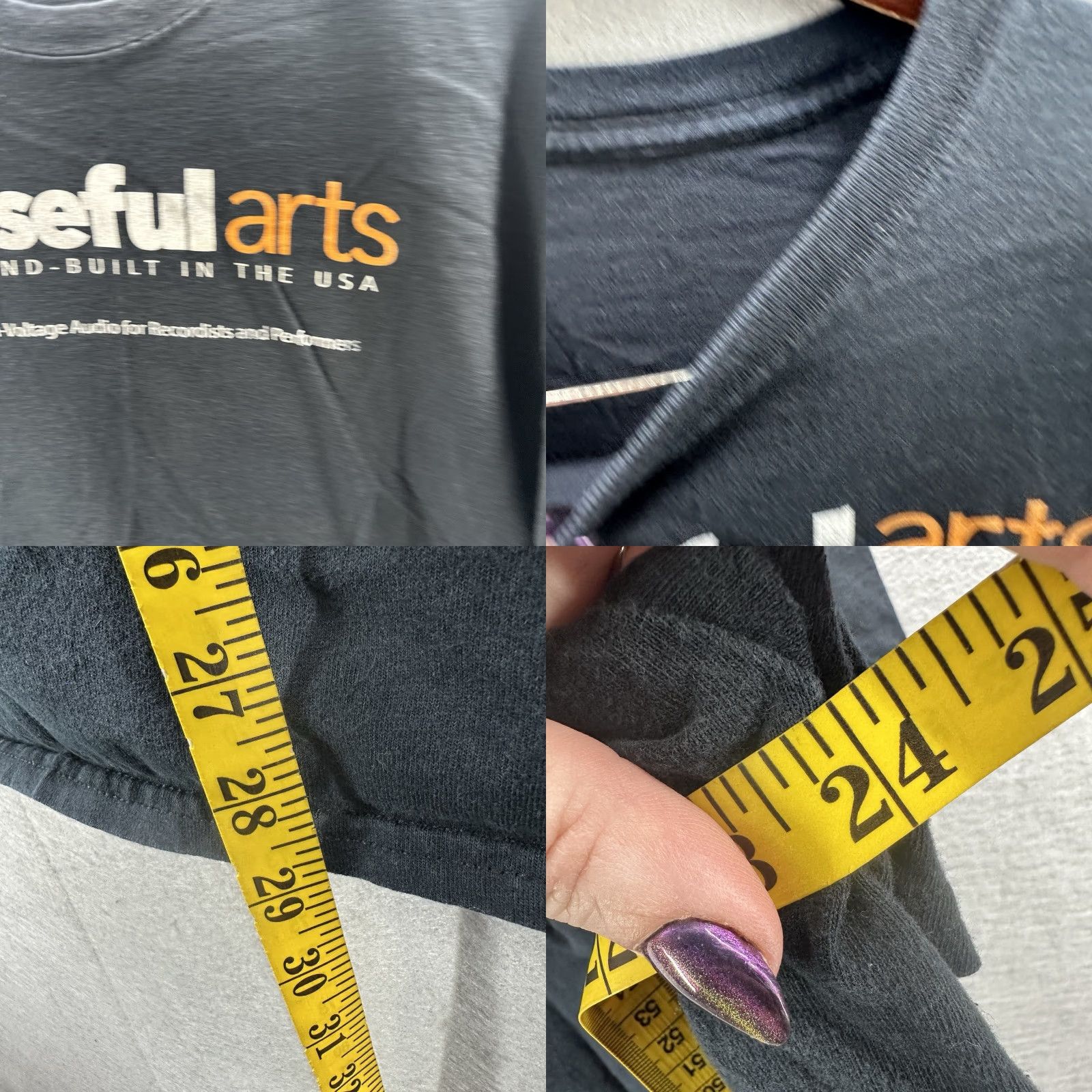 Vintage VINTAGE Useful Arts Shirt Men L Black Cotton Graphic Print 90s Art Classic USA Built Y2k Size US L / EU 52-54 / 3 - 8 Thumbnail