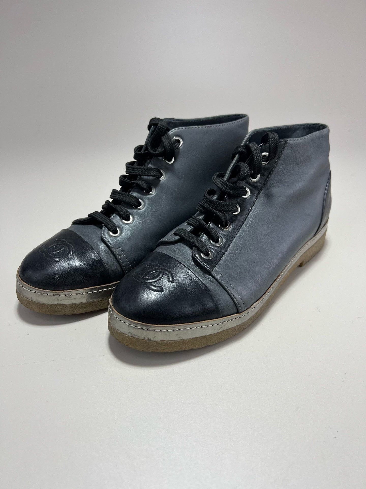 Chanel CHANEL Double C Toe Short Boots Size US 5.5 / IT 35.5 - 1 Thumbnail