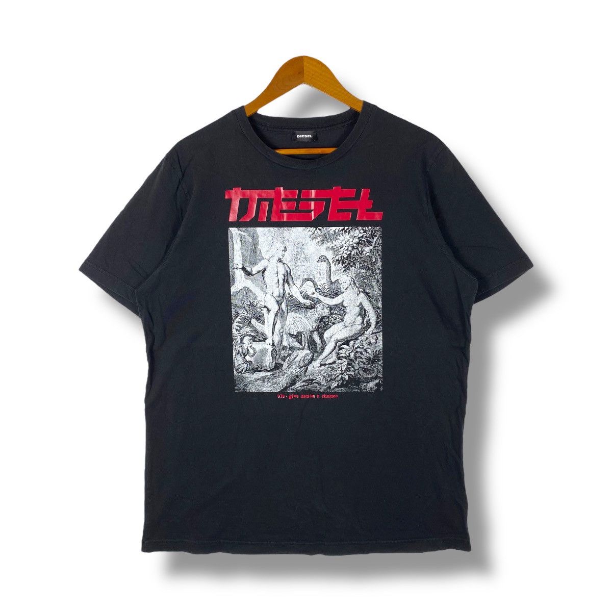 Diesel DIESEL 978 Give Denim A Chance Art Graphic Tee Shirt Size US XL / EU 56 / 4 - 1 Thumbnail