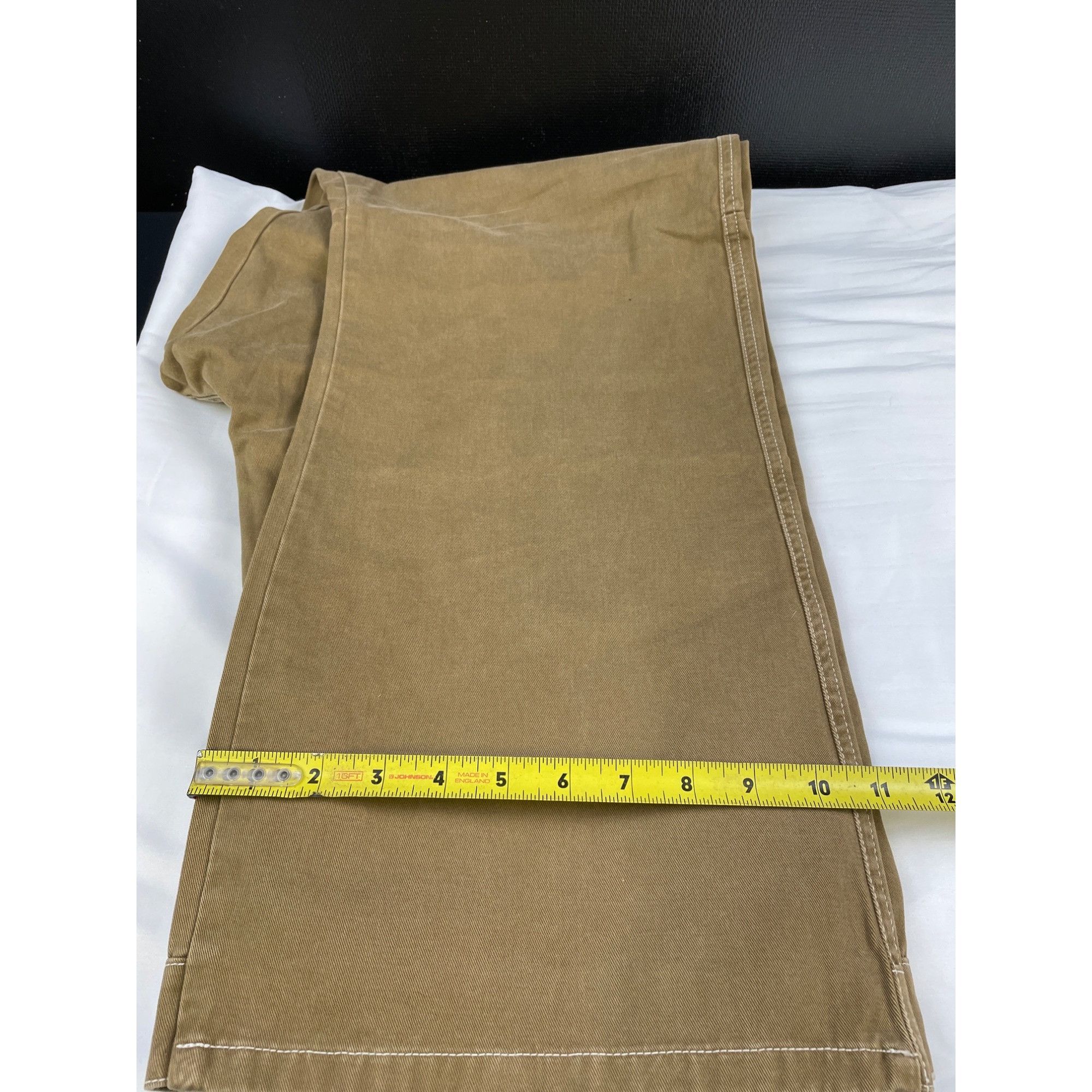 Express Express Men's Tan/ Vintage Twill Jeans Boot Cut Size 36x32 S Size US 36 / EU 52 - 7 Thumbnail