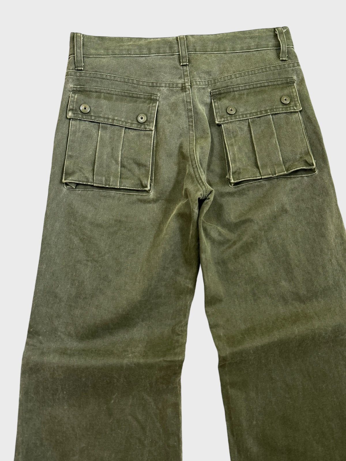 Japanese Brand × Le Grande Bleu (L.G.B.) Vintage Flare Dualite Baker Pants Army Wide leg Style Size US 29 - 9 Thumbnail