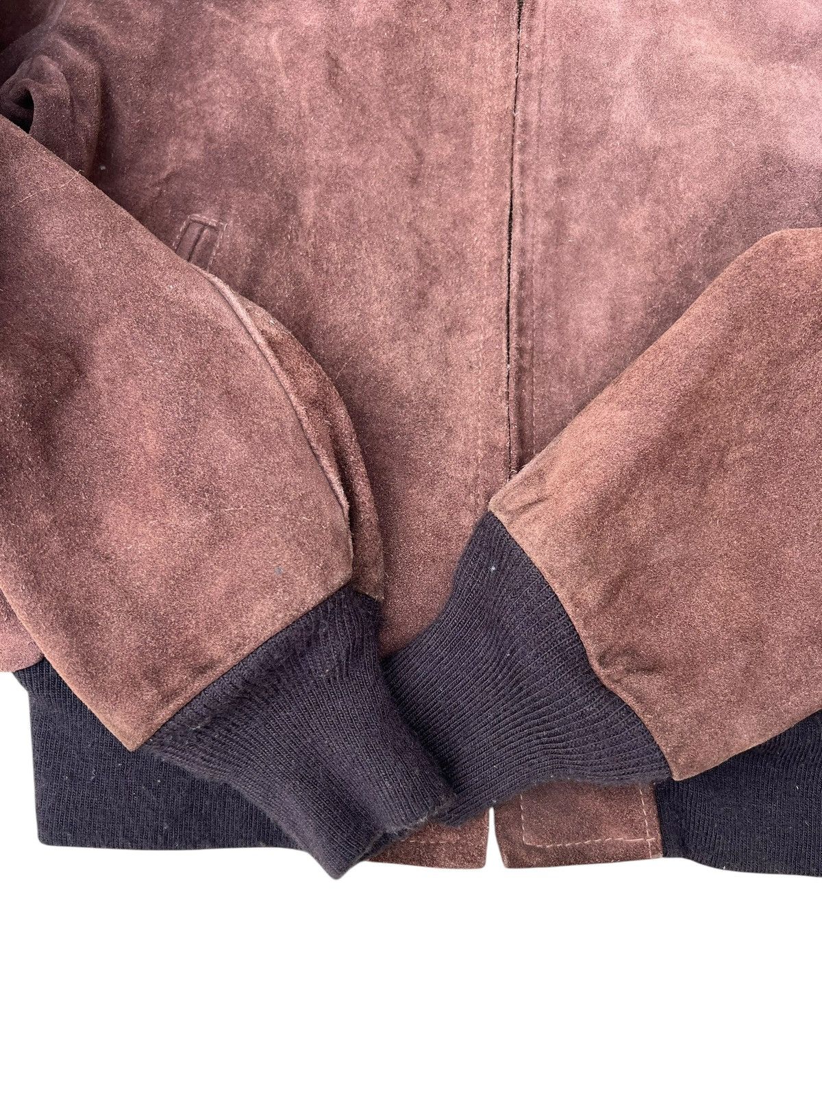 Schott 80s Schott Brown Suede Leather Bomber Jacket Size US L / EU 52-54 / 3 - 12 Thumbnail