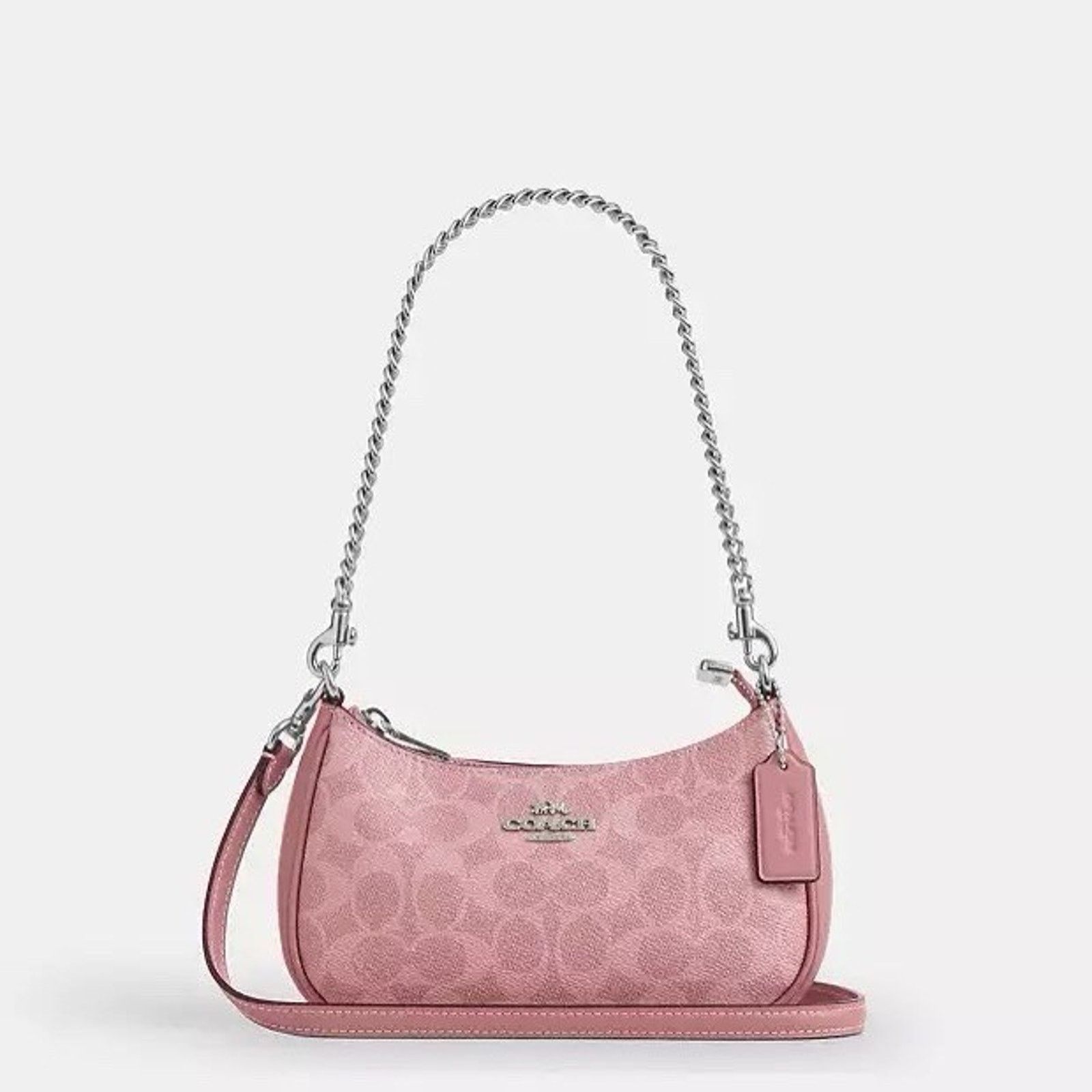 Coach NWT Coach Teri Mini Crossbody Bag Canvas CW323 Dusty Pink Size ONE SIZE - 8 Thumbnail