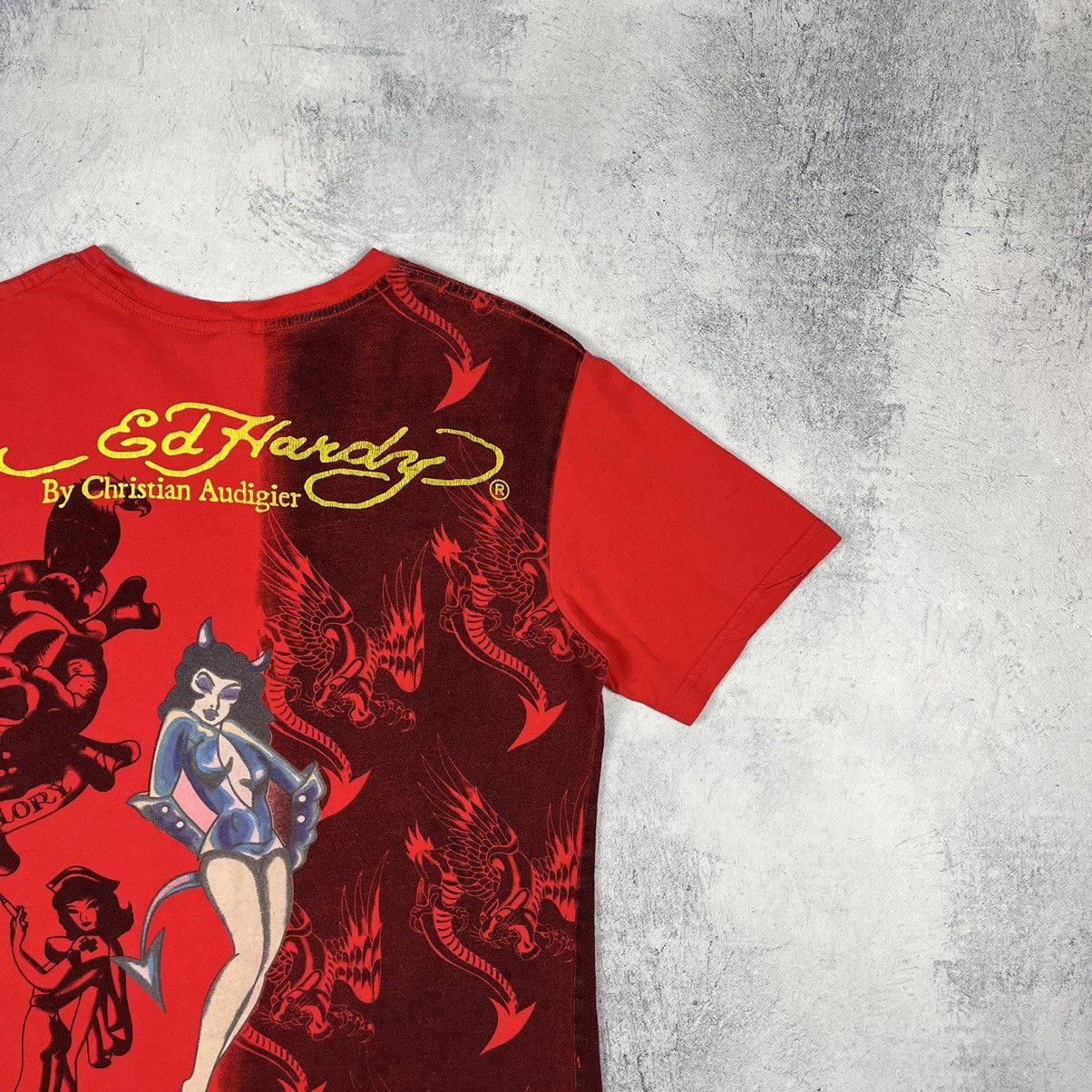 Ed Hardy Vintage Ed Hardy Demons y2k Tattoo tee 90’s Size L / US 10 / IT 46 - 3 Thumbnail