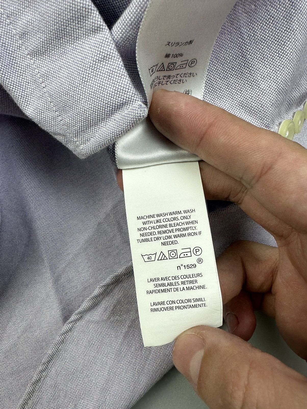 Polo Ralph Lauren Unisex Violet fitted button up shirt polo Ralph Lauren Size M / US 6-8 / IT 42-44 - 7 Thumbnail