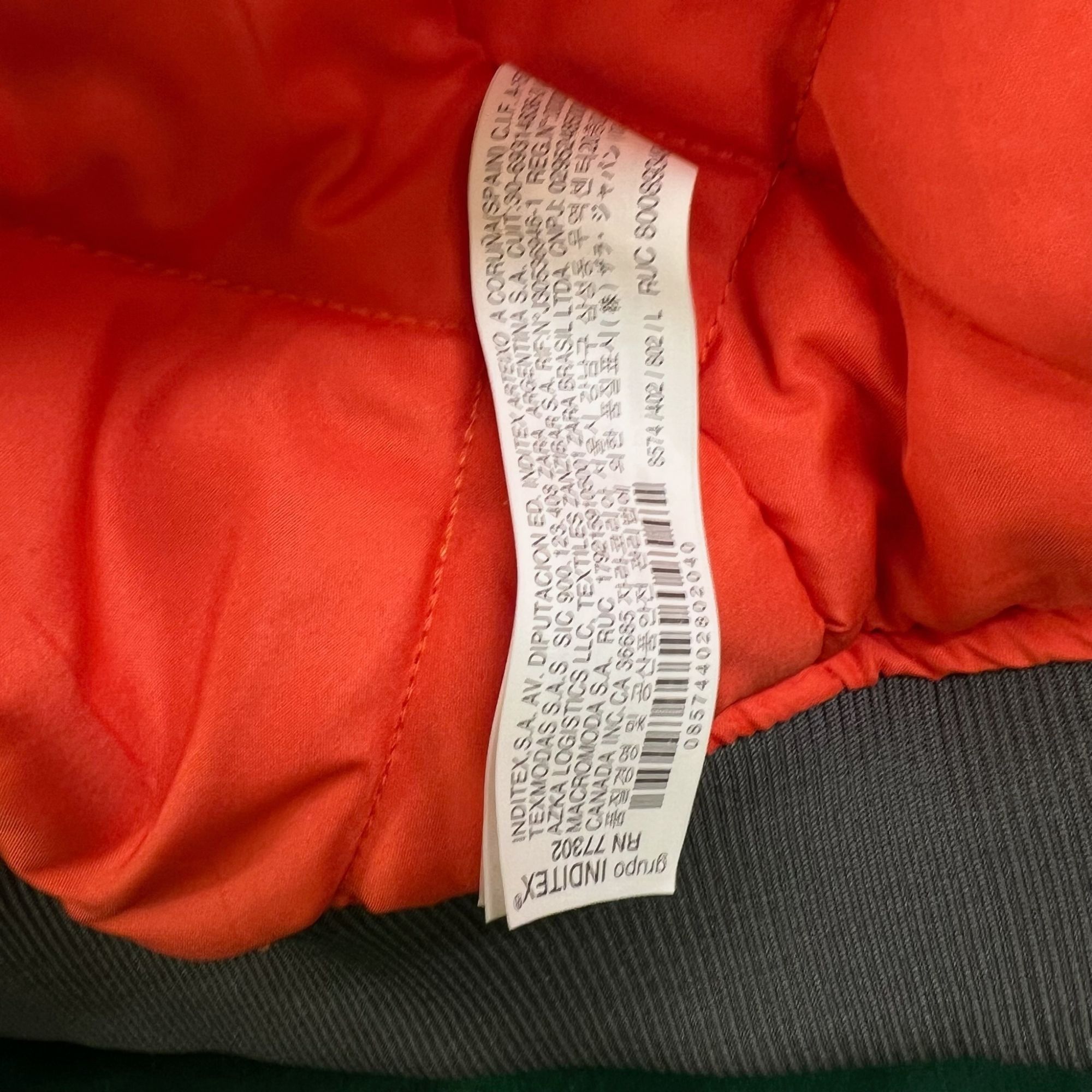 Zara ZARA Man Bomber Jacket Quilted Sleeves Gray W/Orange Lining Size US L / EU 52-54 / 3 - 7 Thumbnail