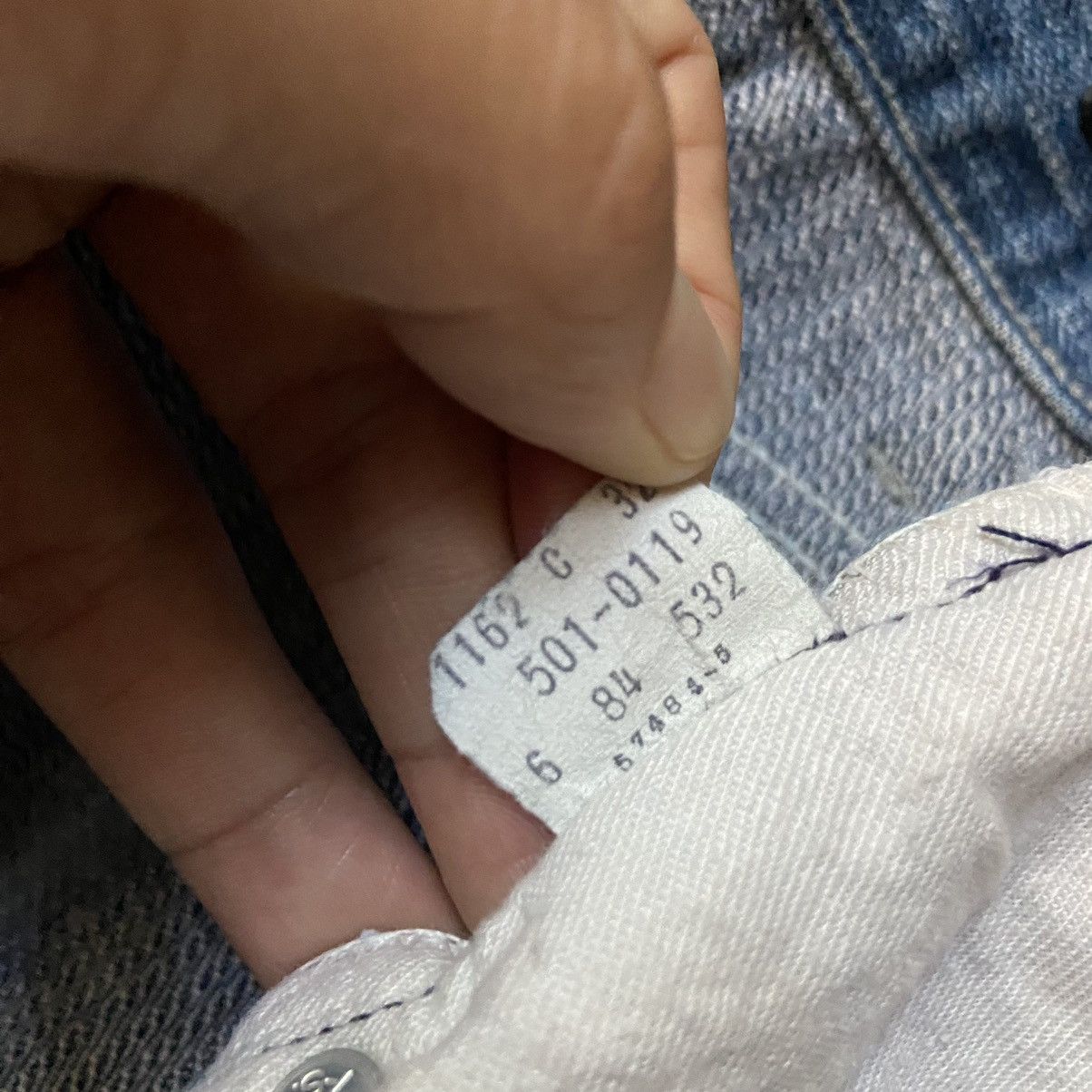 Levi's × Vintage RARE Vintage 80’s Levi’s 501 Herringbone Blue Denim Jeans Size US 29 - 6 Thumbnail