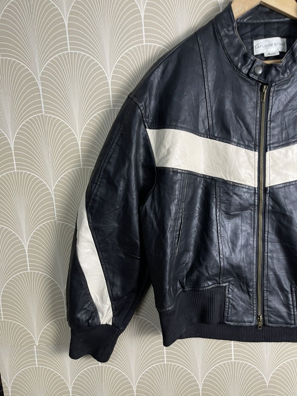 Japanese Brand × Vintage VINTAGE LAFUDGE STORE BOMBER LEATHER JACKET RARE Size US M / EU 48-50 / 2 - 3 Thumbnail