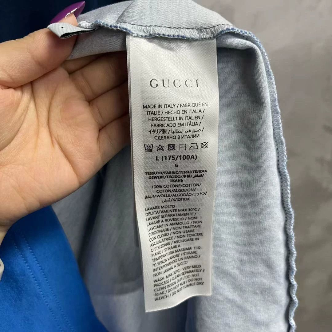 Gucci gucci blue gradient cotton t-shirt size L Size US L / EU 52-54 / 3 - 4 Thumbnail