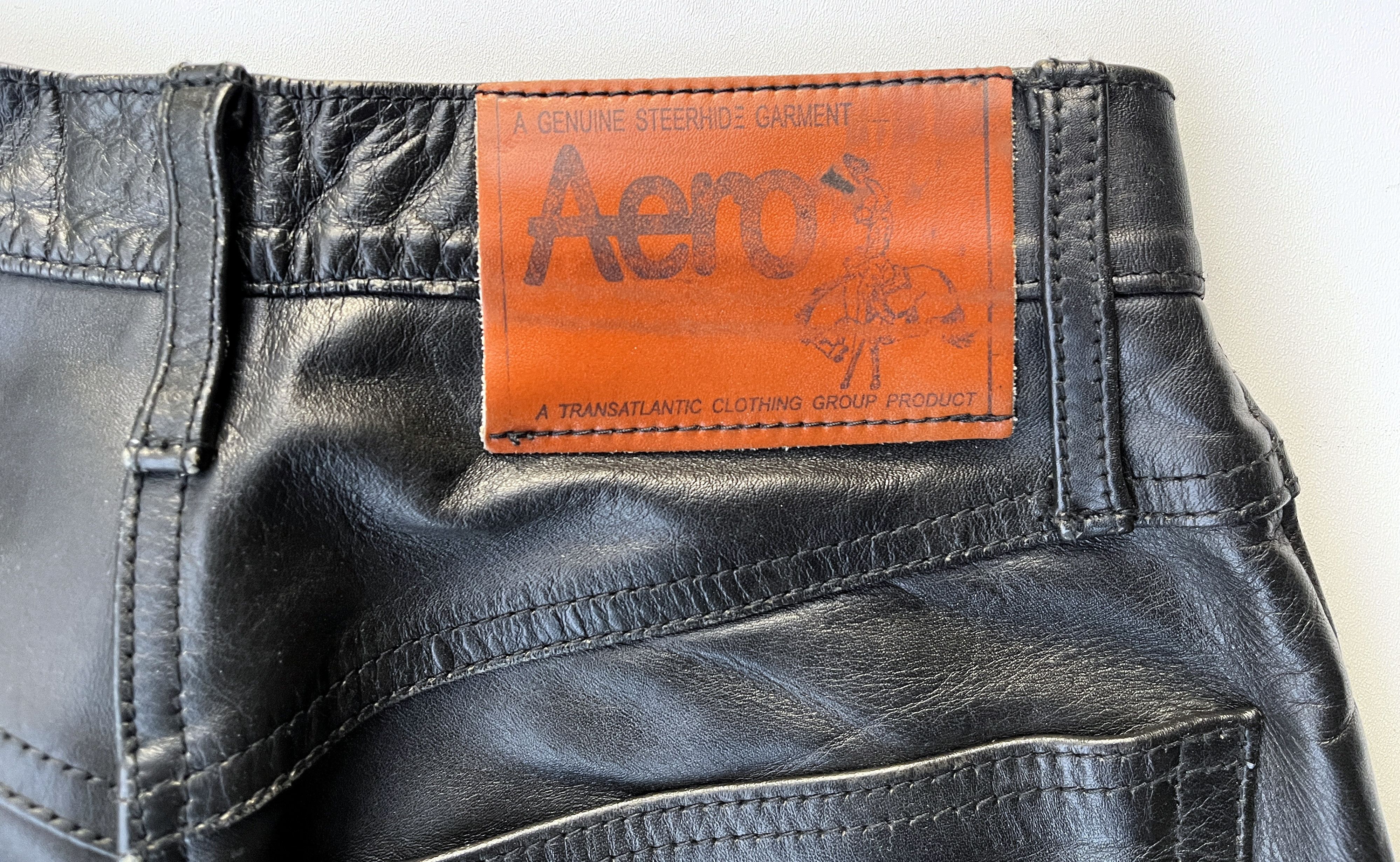 Aero Leathers AERO LEATHERS Leather Trousers (Leather Jeans) Size US 31 - 14 Thumbnail