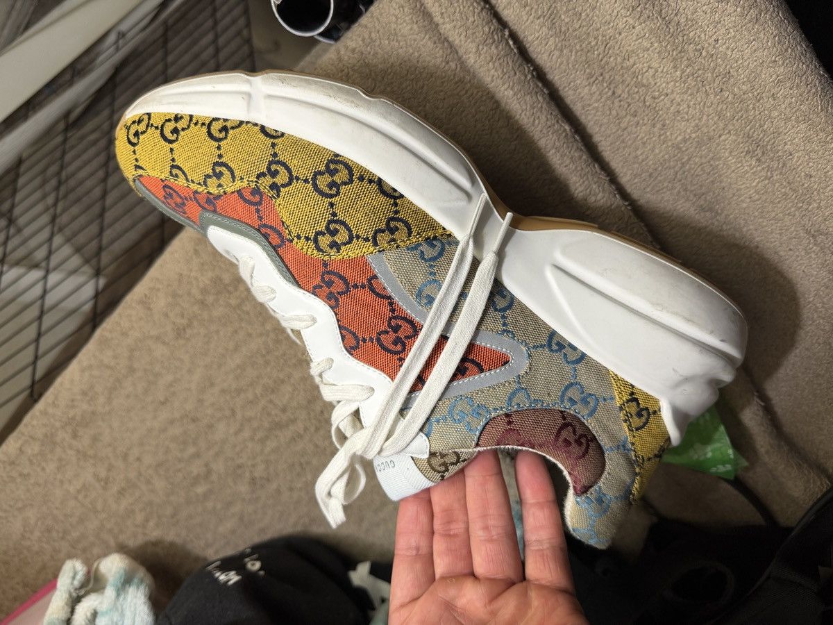 Gucci Rhyton GG Multicolor Canvas Sneakers Size 11 Box incl
