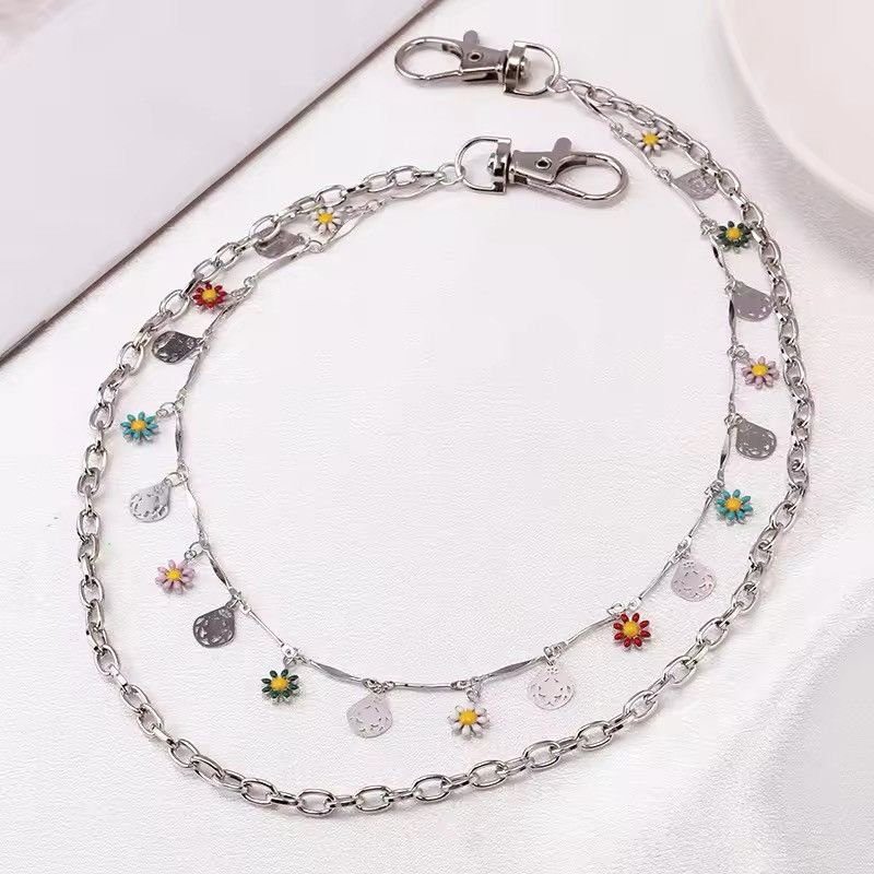 Jewelry Acrylic Flower Pants Waist Chain Size ONE SIZE - 2 Thumbnail