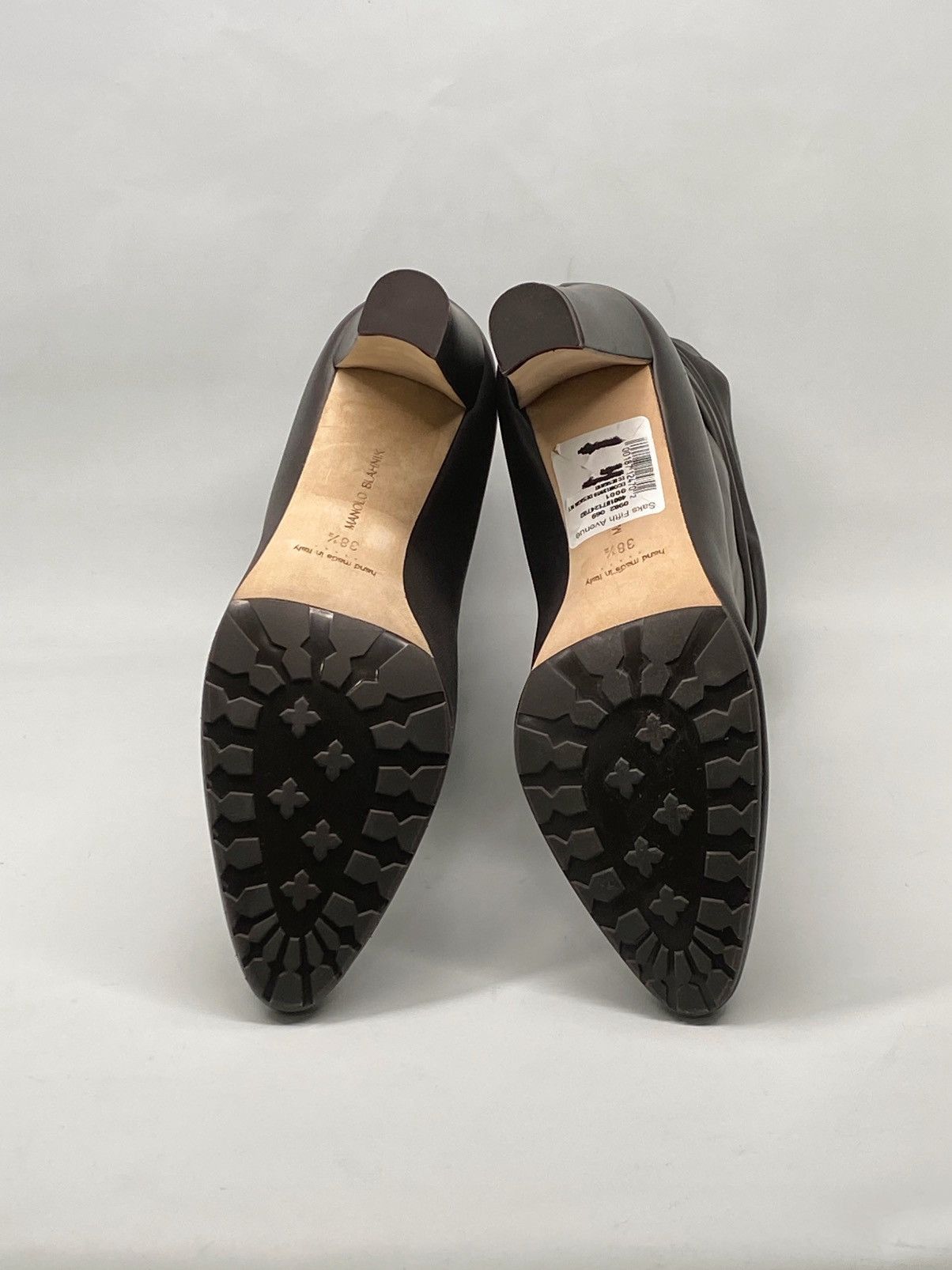 Manolo Blahnik Manolo Blahnik Calasso 90MM Ruched Leather Boots size 38.5 Size US 8.5 / IT 38.5 - 16 Thumbnail