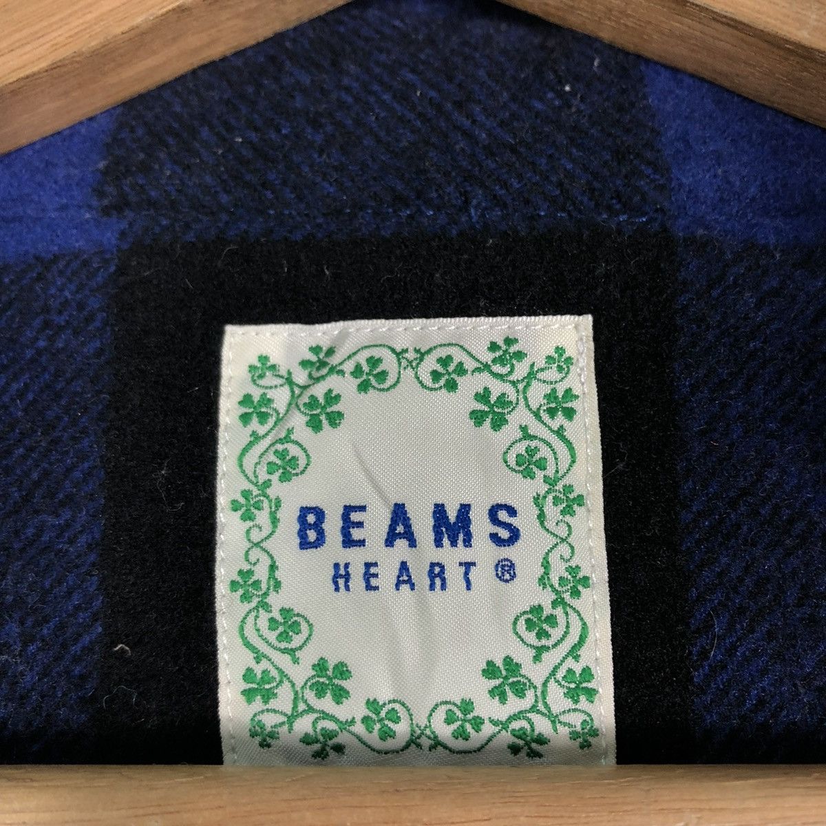 Beams Plus 🔥VINTAGE WOOL BIKER JACKET BEAMS HEART TARTAN DESIGN Size US S / EU 44-46 / 1 - 18 Thumbnail