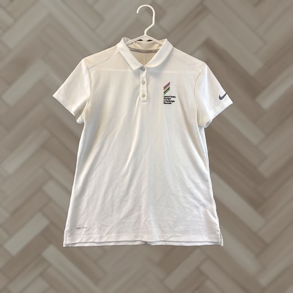 Nike VINTAGE Nike Golf Polo Shirt Men M White Olympic Paralympic Dri-Fit Tour 90s Patriotic Shoes? Size US M / EU 48-50 / 2 - 1 Thumbnail