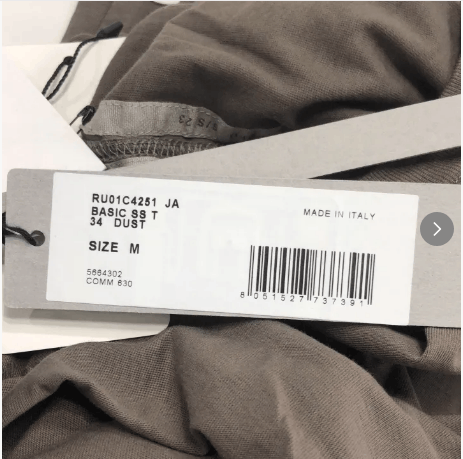 Rick Owens Rick Owens Black Cotton Crewneck T-Shirt Men's Size Size US M / EU 48-50 / 2 - 2 Thumbnail