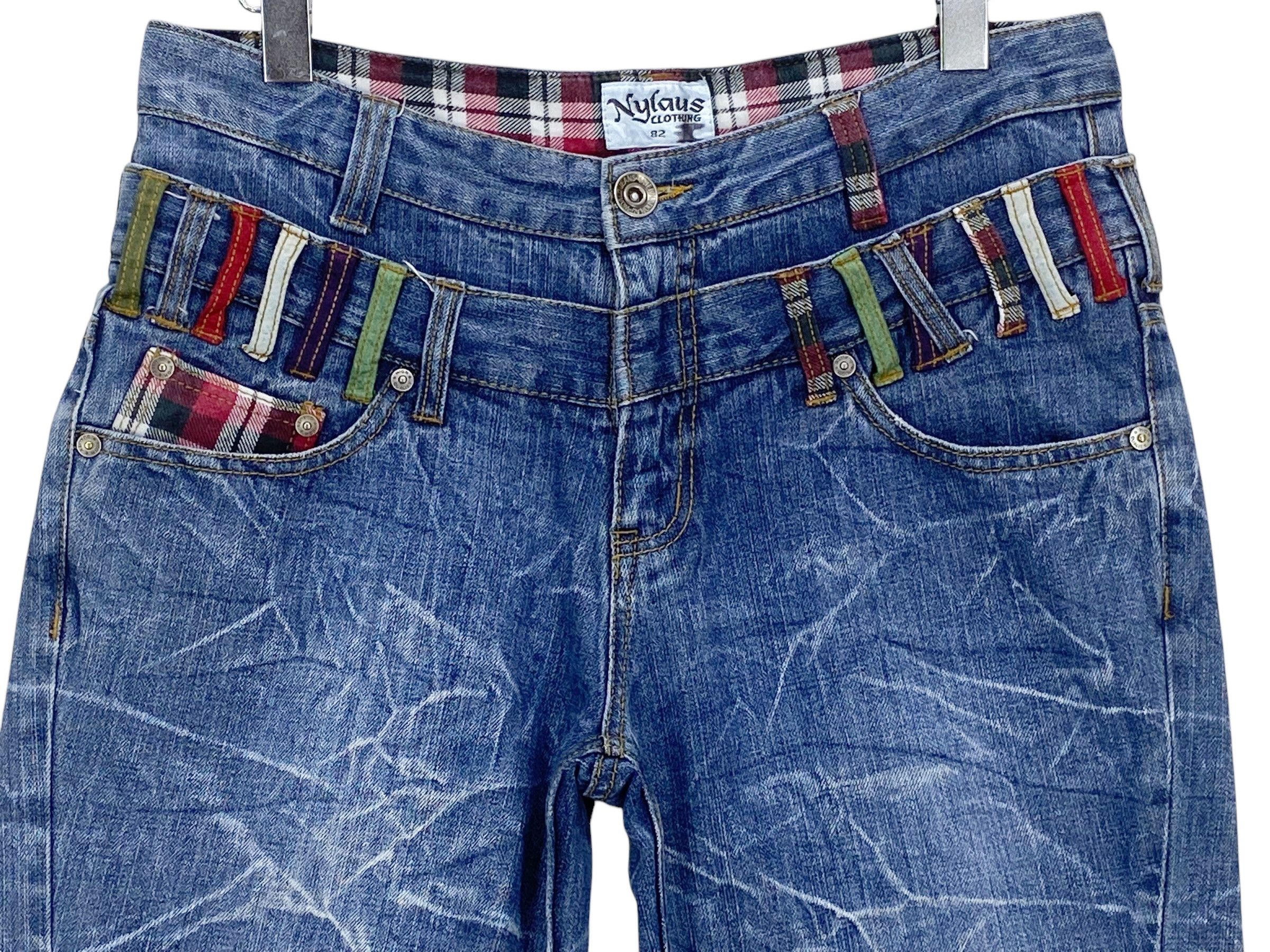 Japanese Brand Nylaus Short Jeans Distressed Denim Size US 32 / EU 48 - 3 Thumbnail