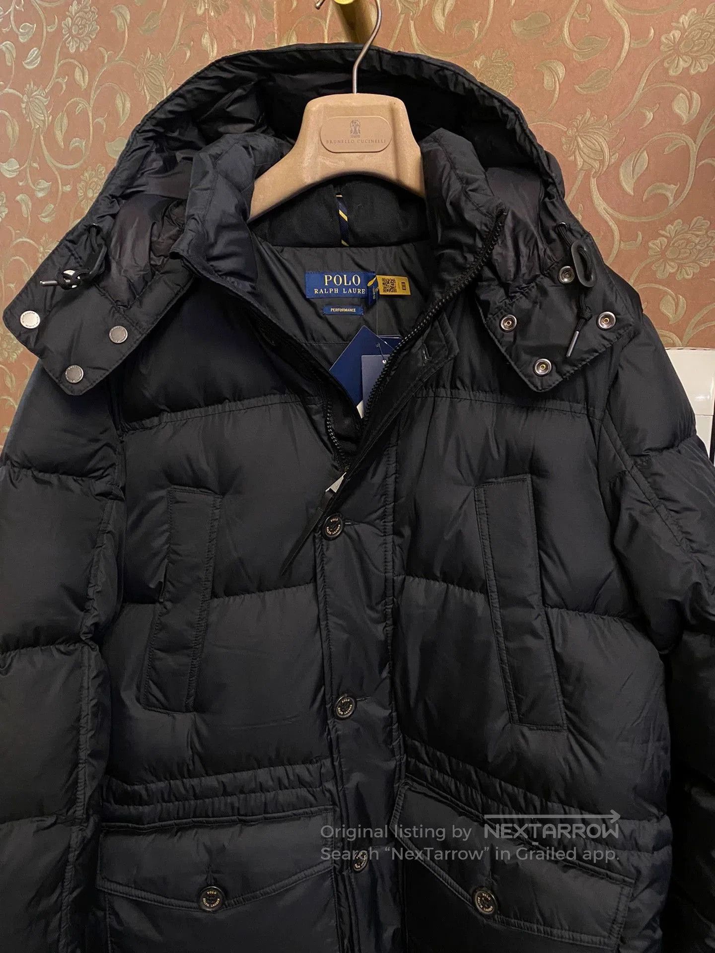RRL Ralph Lauren Black Hooded Puffer Coat . Size US M / EU 48-50 / 2 - 3 Thumbnail