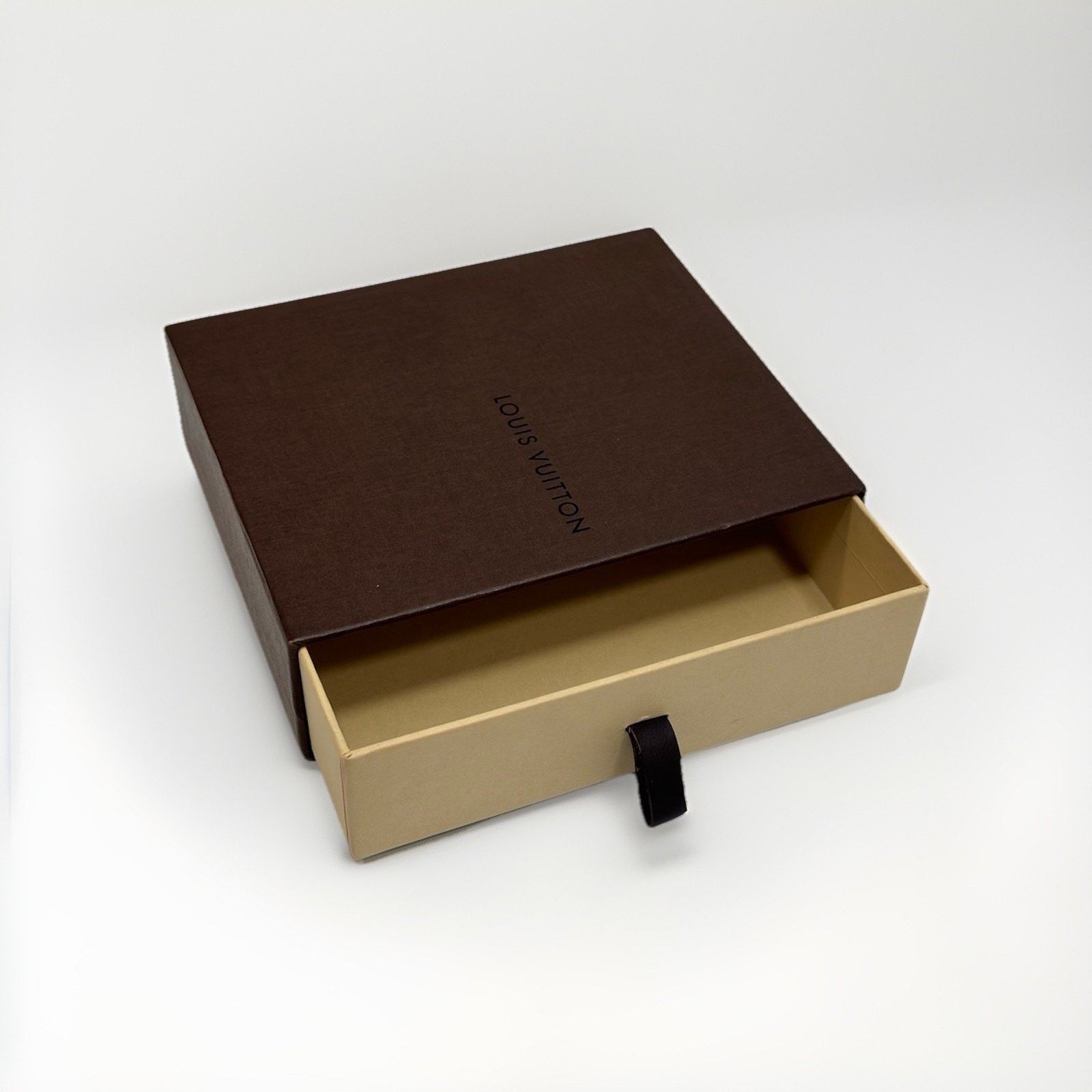 Louis Vuitton Louis Vuitton Drawer Box Vintage Brown Leather Pull Tab Size ONE SIZE - 3 Thumbnail