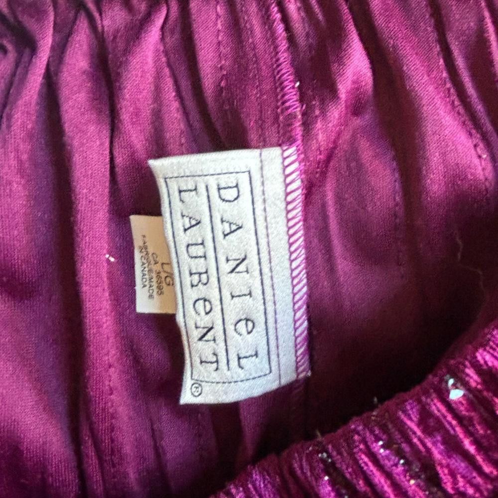Designer Y2K Daniel Laurent sequins pink Skirt Size 36" / US 14 / IT 50 - 3 Thumbnail
