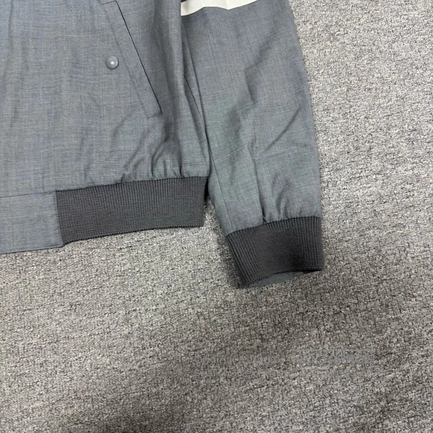 Thom Browne Thom Browne Gray four-stripe baseball jacket| Size US L / EU 52-54 / 3 - 4 Thumbnail