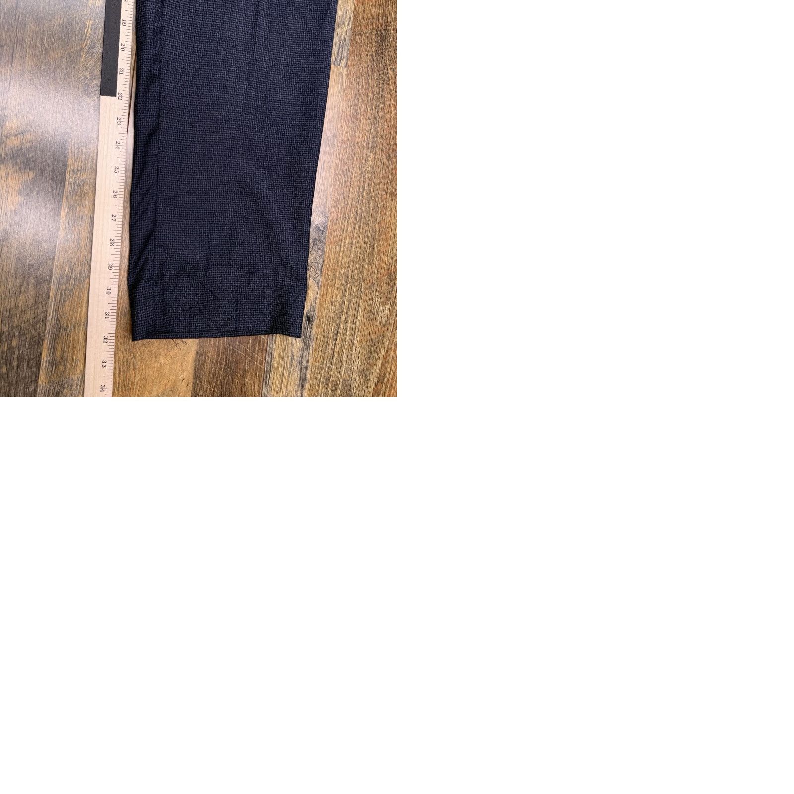 Jos. A. Bank Jos A Bank Dress Pants Mens 36x32 Blue Houndstooth Stretch Slim Straight Flat Front Wool Elastane Zip Dry Clean Only NWT Size US 36 / EU 52 - 10 Thumbnail