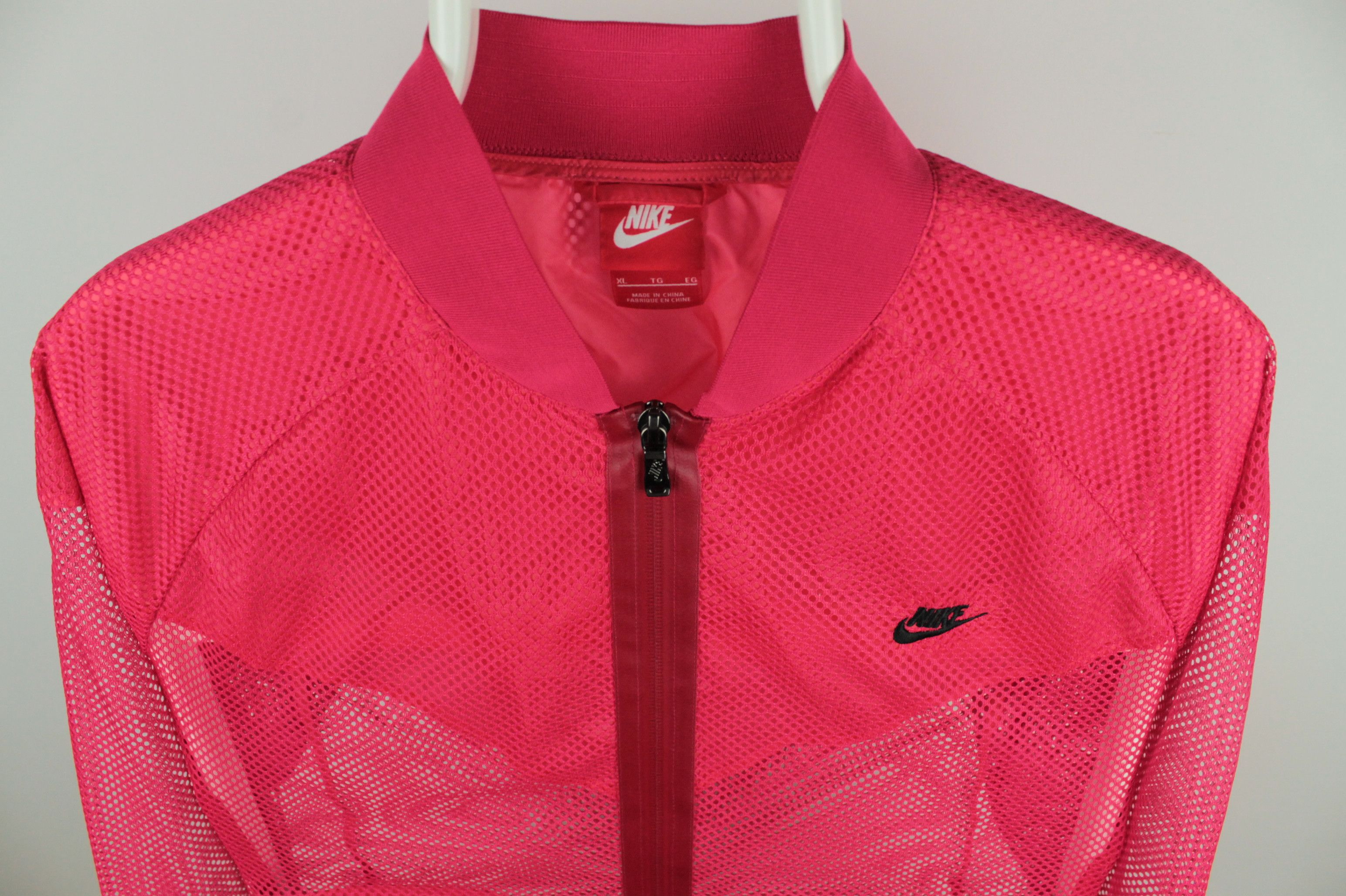 Nike Nike Sunset Mesh Red Women's Sportswear Jacket Size XL / US 12-14 / IT 48-50 - 3 Thumbnail