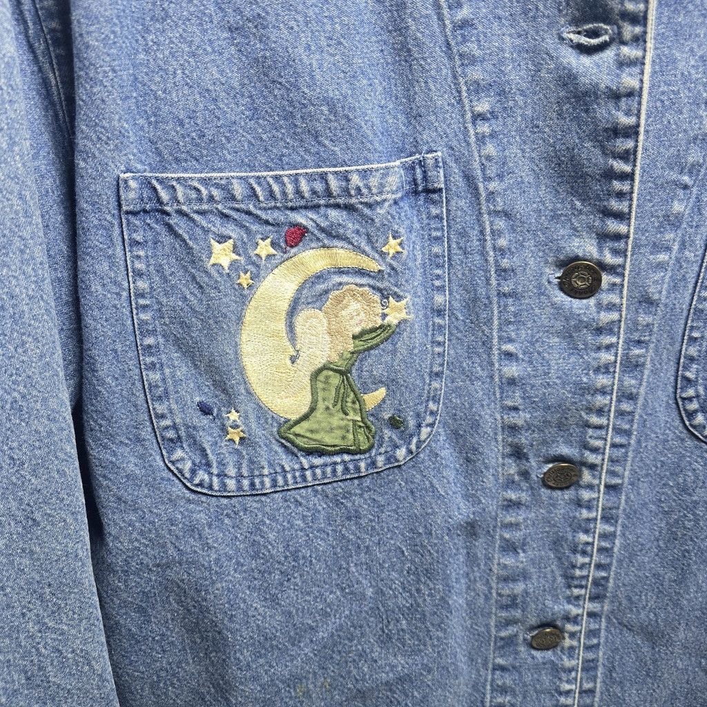 The Unbranded Brand Women's Christopher Banks 2000s Denim Button Up Lg Distresse Size L / US 10 / IT 46 - 2 Thumbnail