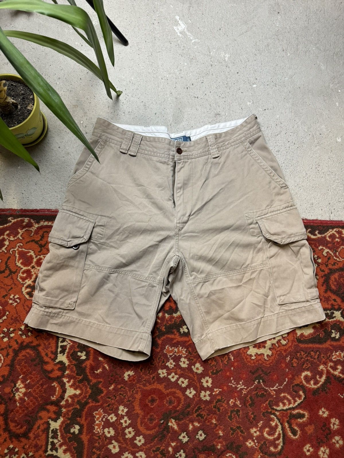 Polo Ralph Lauren × Vintage Vintage Y2K Polo Ralph Lauren Cargo Baggy Shorts Size US 36 / EU 52 - 1 Thumbnail