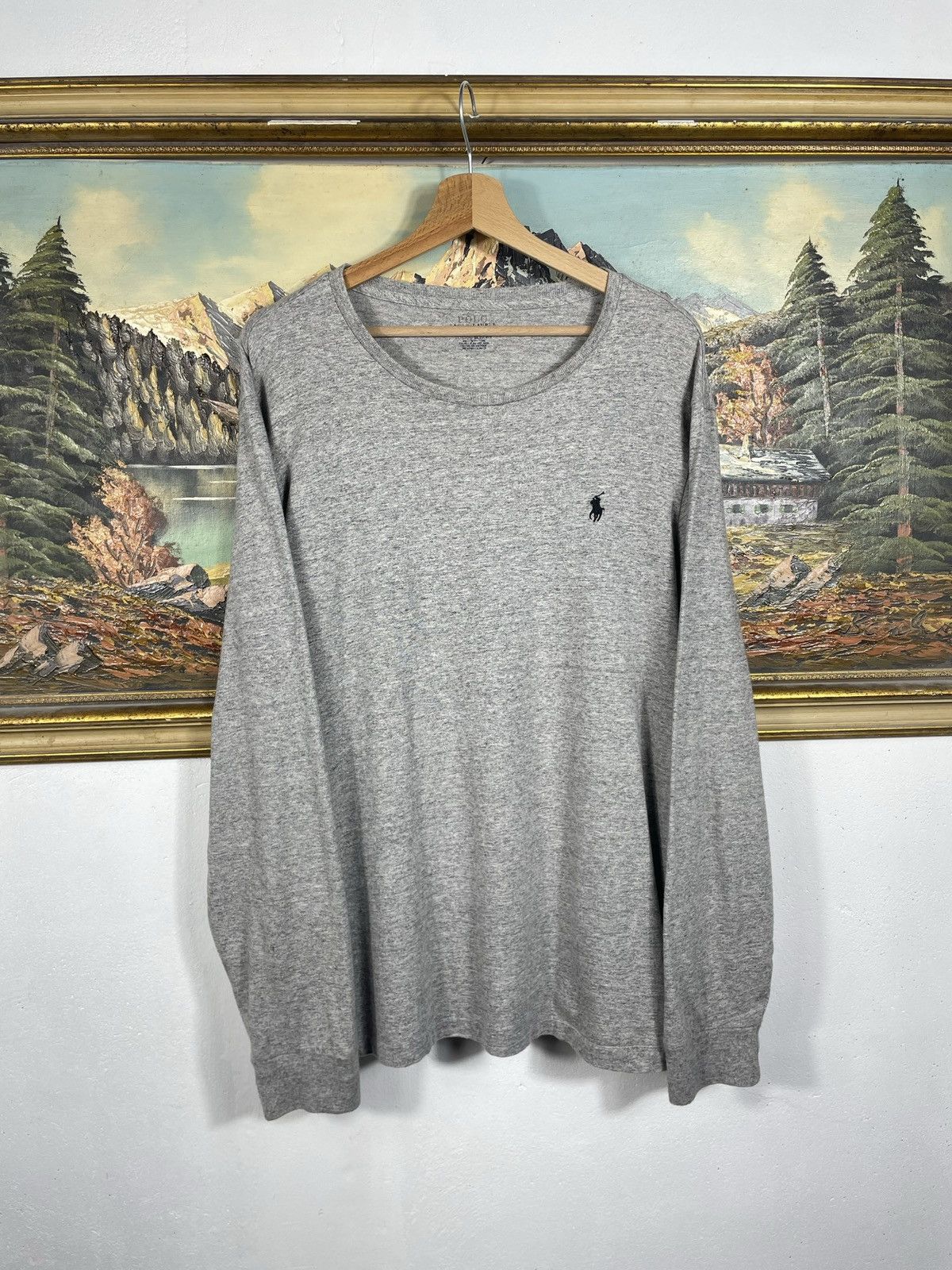 Polo Ralph Lauren Polo Ralph Lauren Grey Longsleeve Pony Logo Old Money Luxury Size US L / EU 52-54 / 3 - 1 Thumbnail