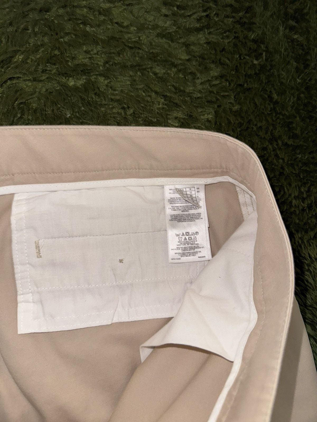 Brooks Brothers [4] Brooks Brothers Classic Fit Cotton Trouser Pants Beige Size US 31 - 4 Thumbnail