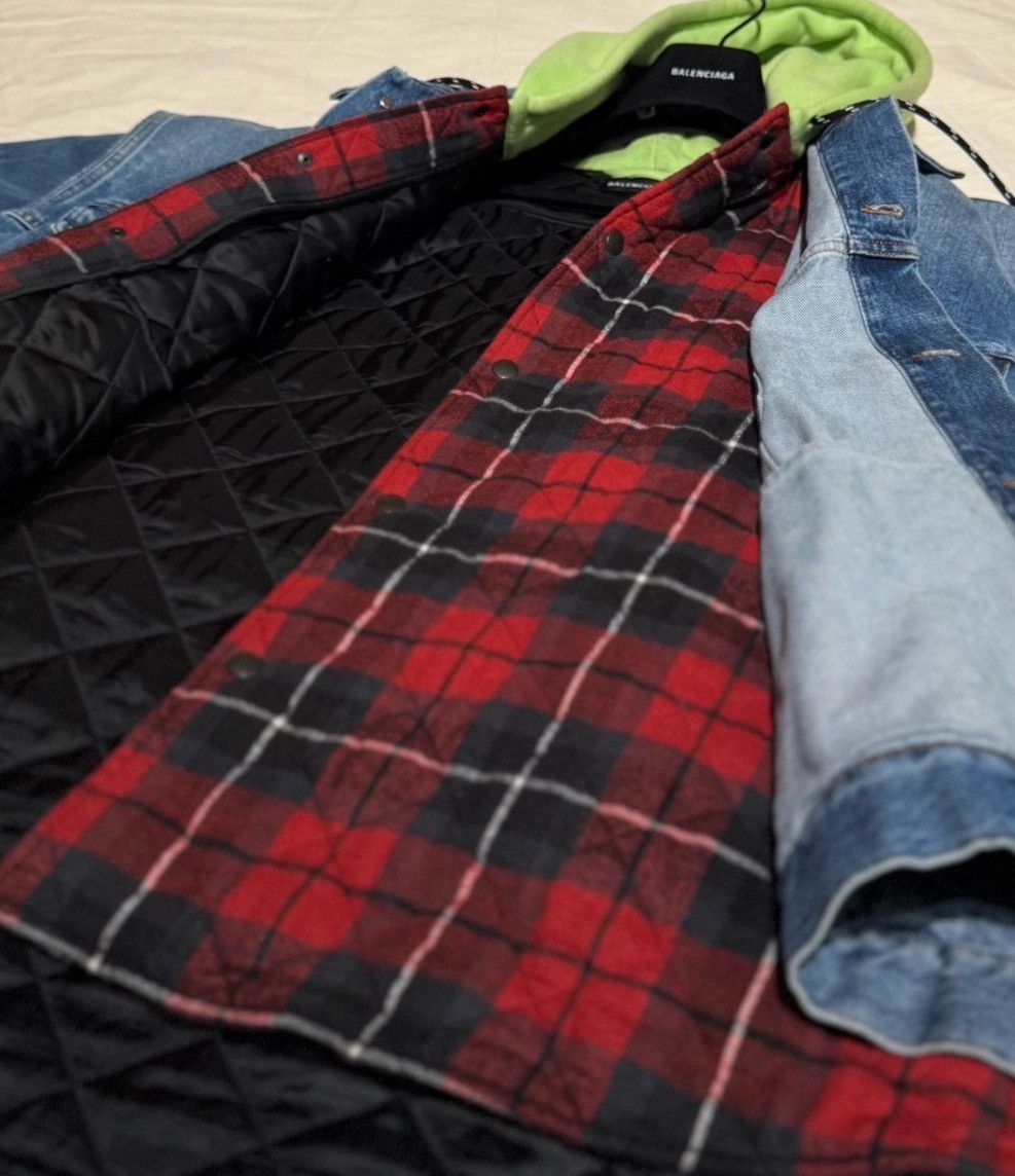 Balenciaga AW18 RUNWAY XXL OVERSIZED 48 DENIM DROP SHOULDER FLANNEL Size US XL / EU 56 / 4 - 6 Thumbnail
