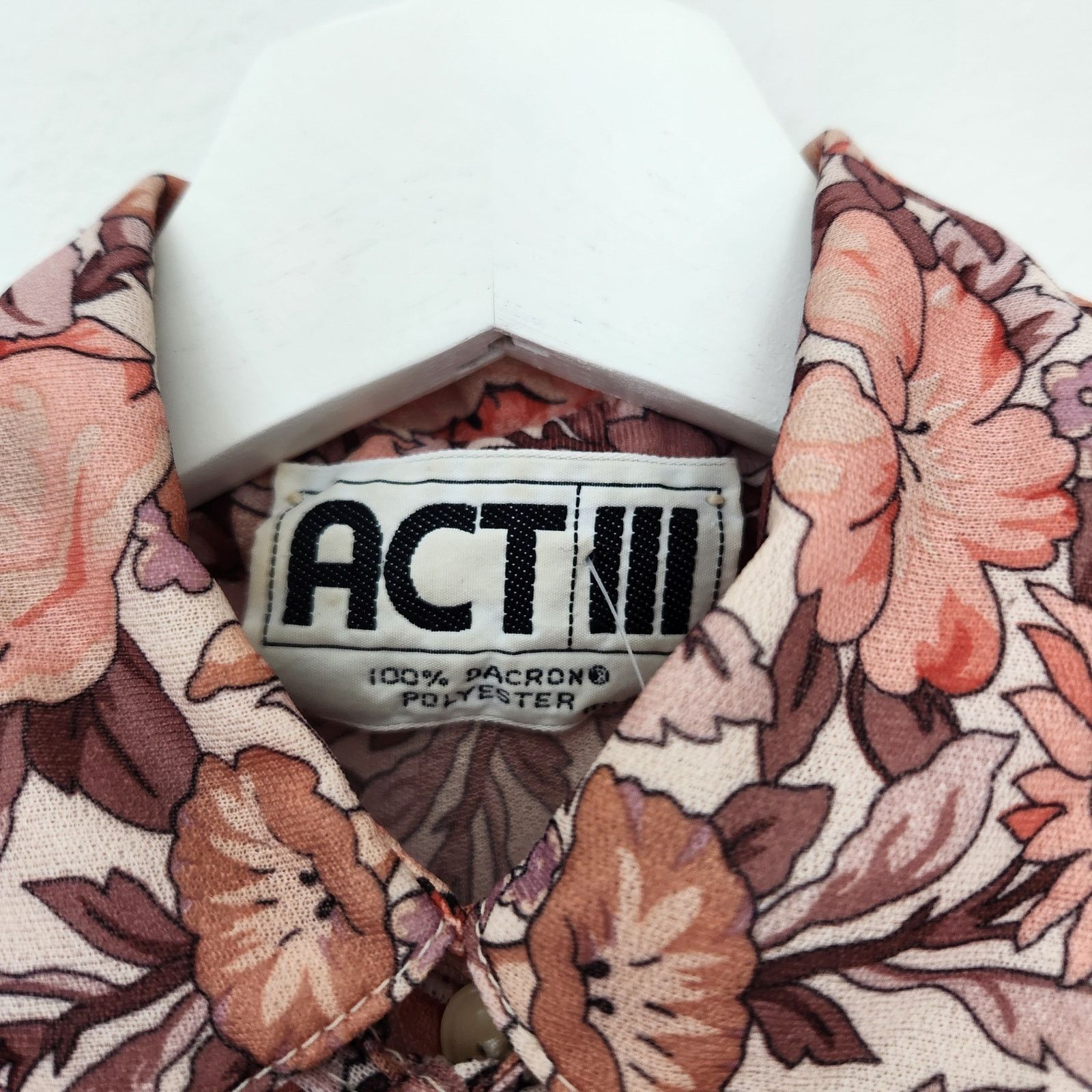 Vintage Vintage 70s Fall Floral Long Sleeve Button Down Blouse S Size S / US 4 / IT 40 - 3 Thumbnail
