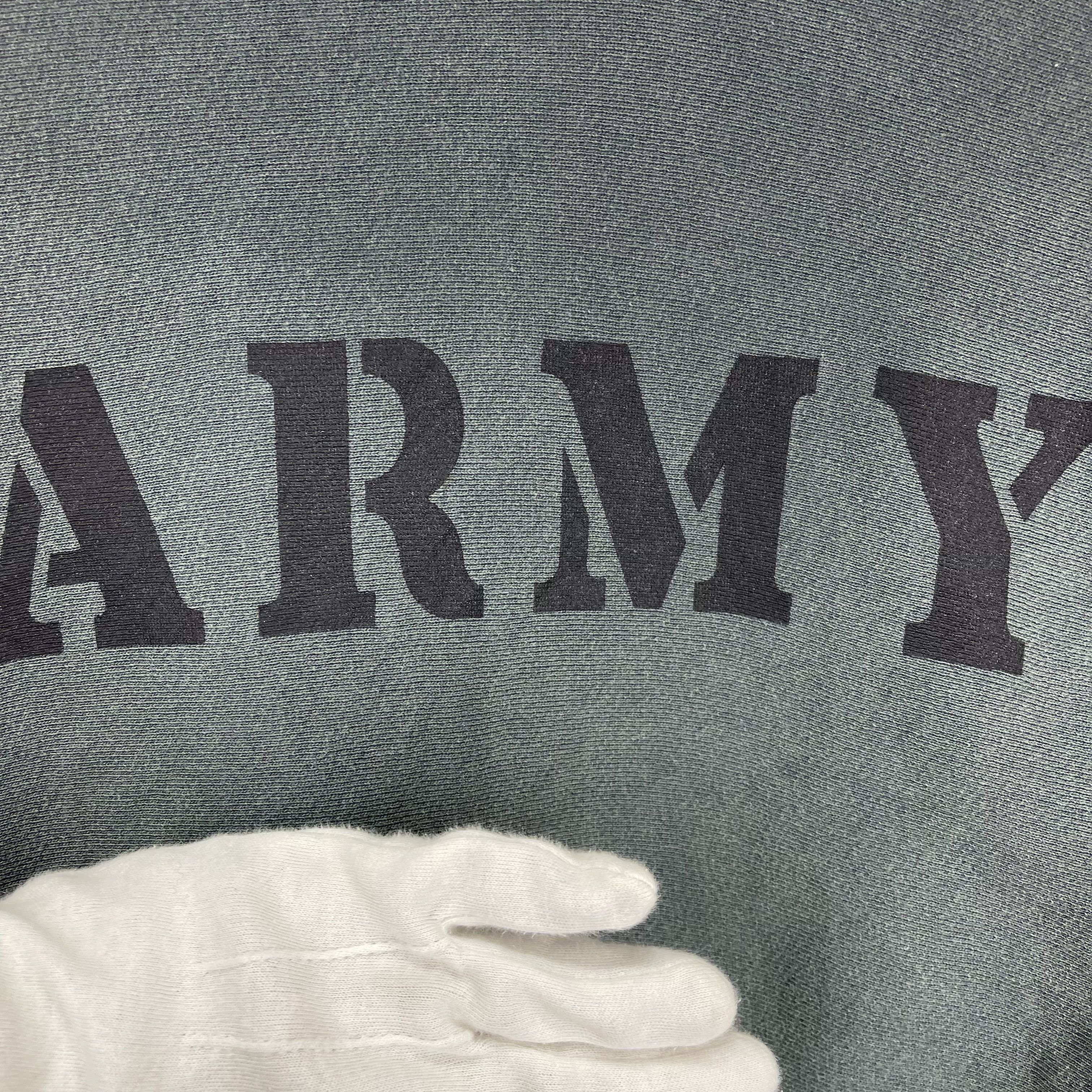 Vintage 90s Vintage ARMY by GB Hoodie Pullover #1563/01 Size US M / EU 48-50 / 2 - 2 Thumbnail