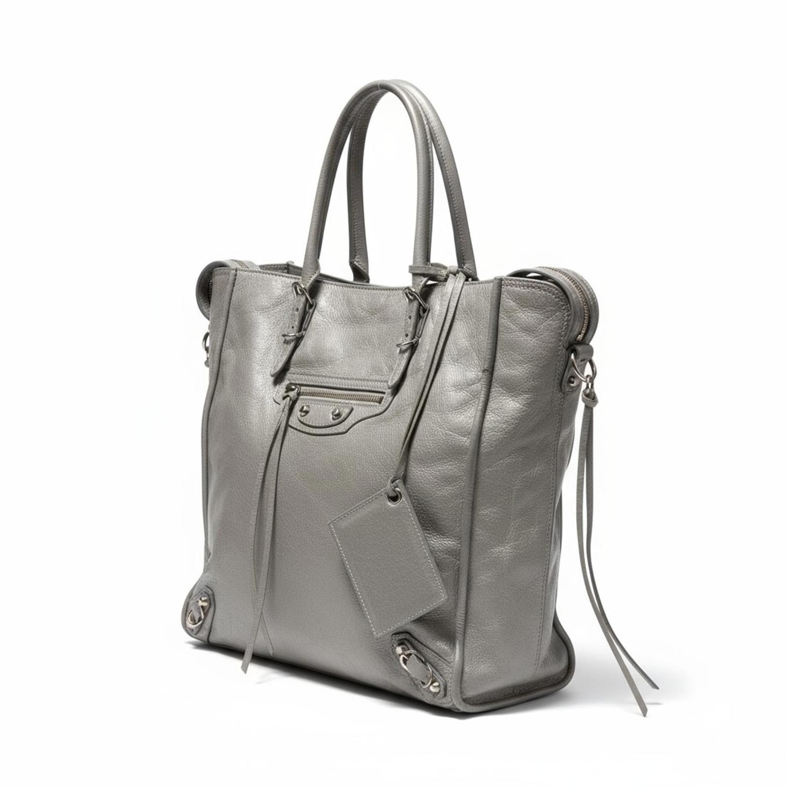 Balenciaga Balenciaga - Classic Silver Leather Tote Bag Size ONE SIZE - 1 Thumbnail