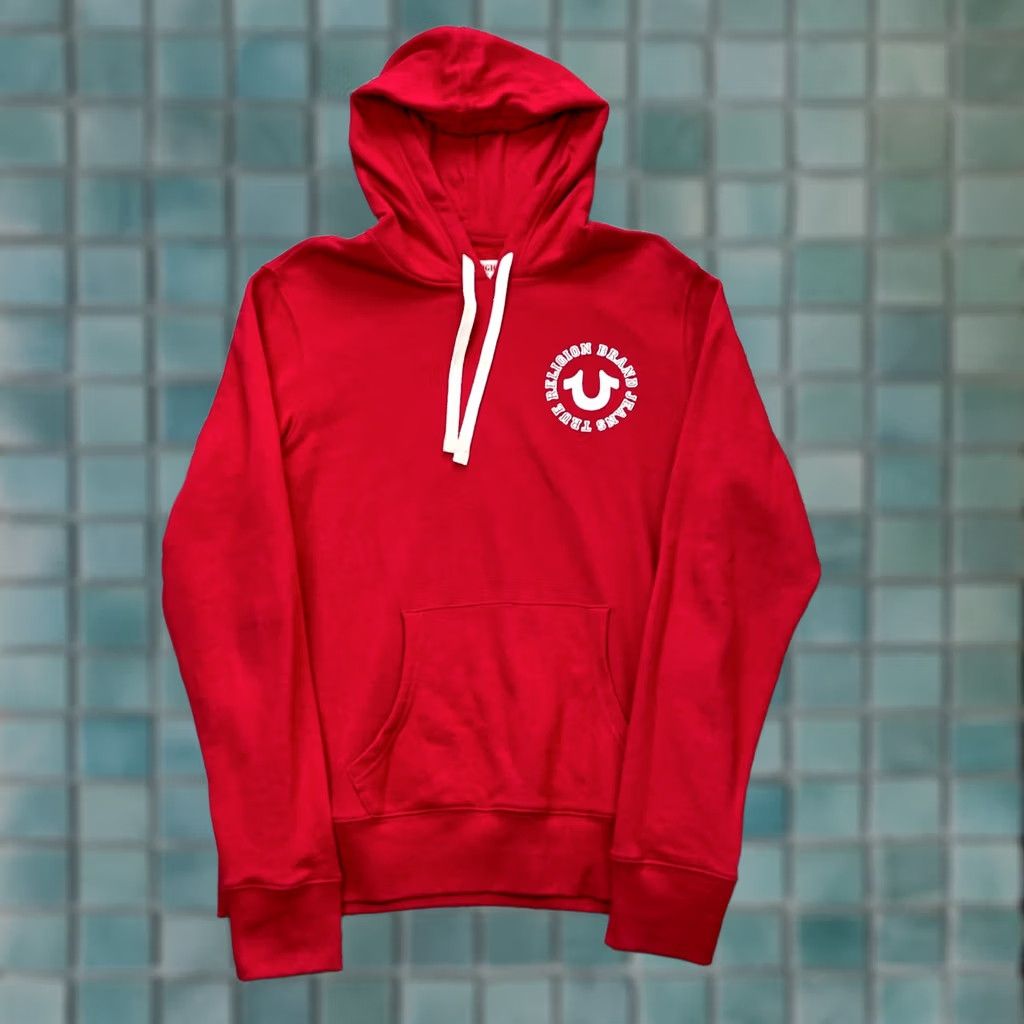 True Religion True Religion Hoodie Mens L Red Graphic Print Fleece Lined Pullover City Street, Hooded, Pockets, Logo, Knitted Size US L / EU 52-54 / 3 - 1 Thumbnail