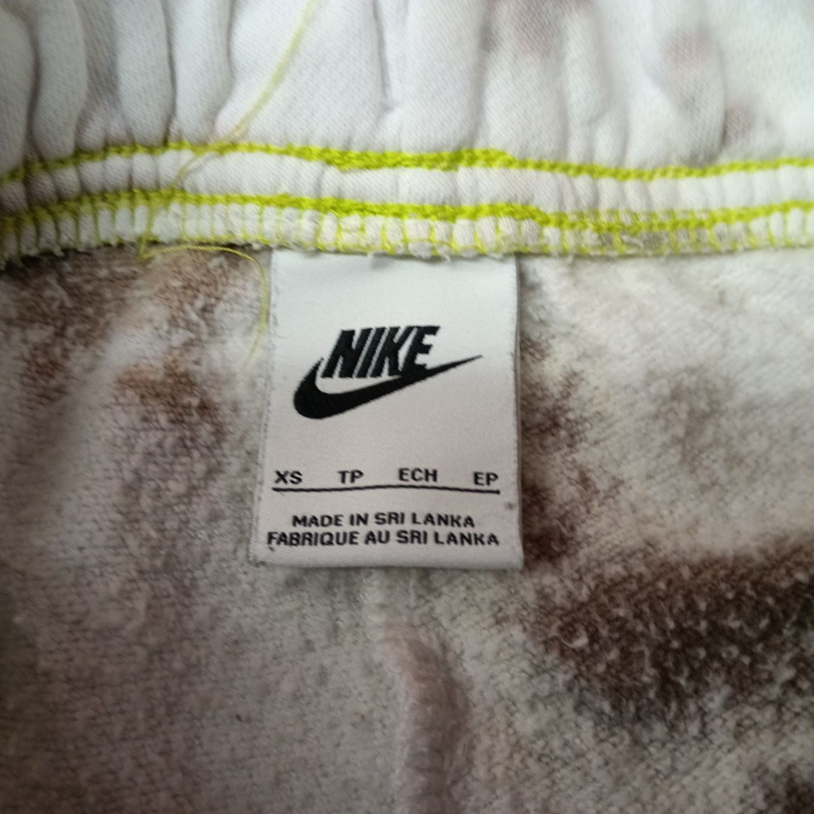 Nike Nike Fleece Tie-Dyed Sweatpants White Gray Women's XS XSmall Size 26" / US 2 / IT 38 - 5 Thumbnail