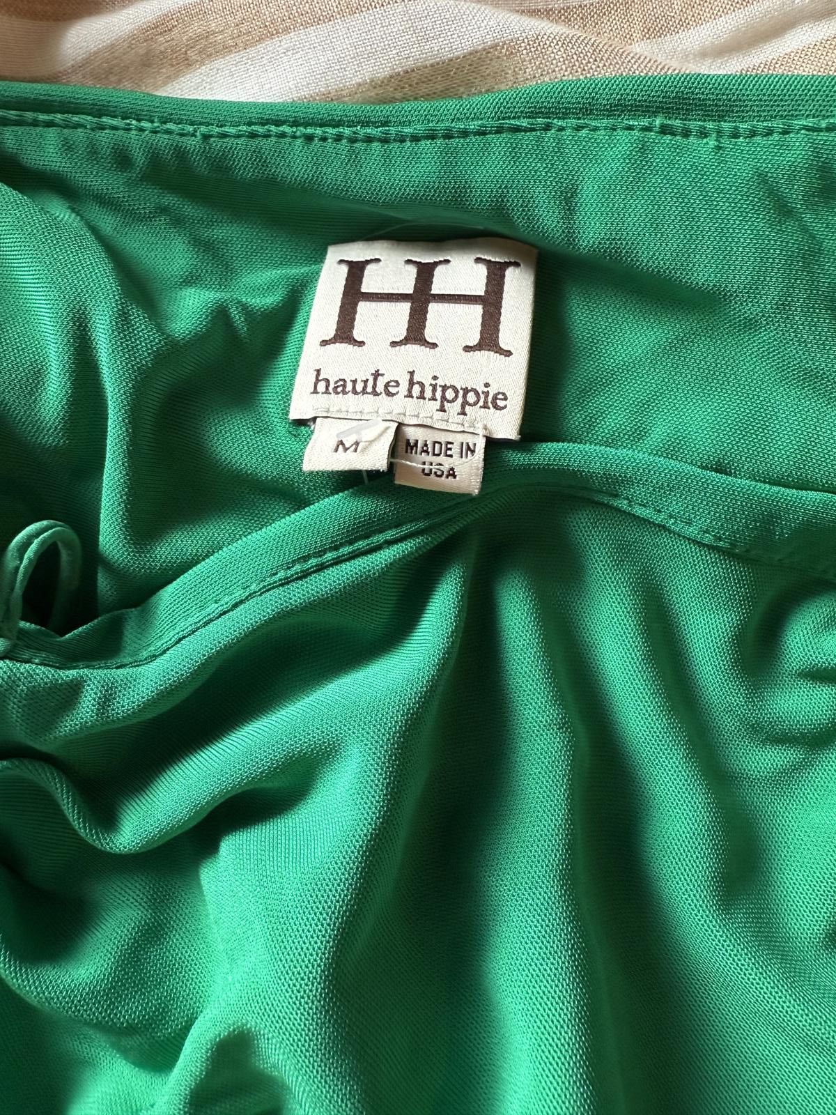 Other Haute Hippie Green One Shoulder Dress Medium Size M / US 6-8 / IT 42-44 - 3 Thumbnail