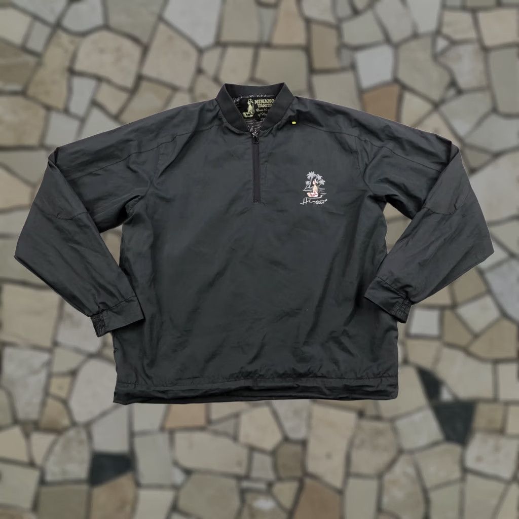 Vintage Hinano Tahiti Jacket Mens Medium Black Windbreaker Hawaiian Pullover 1/4 Zip Size US M / EU 48-50 / 2 - 1 Thumbnail