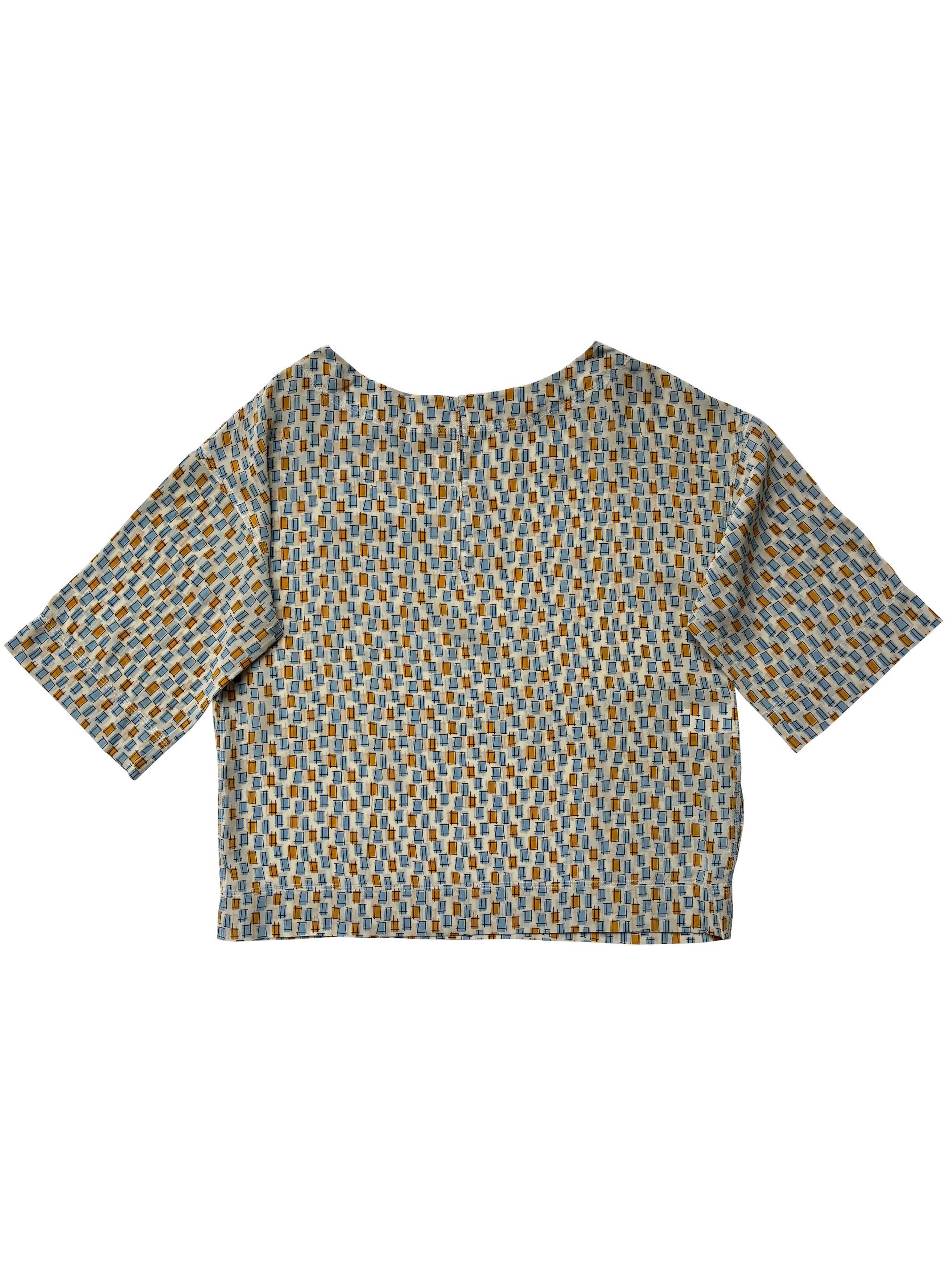 Marni ⚡️QUICK SALE⚡️Marni Short Sleeve Silk Blouse Top Size L / US 10 / IT 46 - 2 Thumbnail