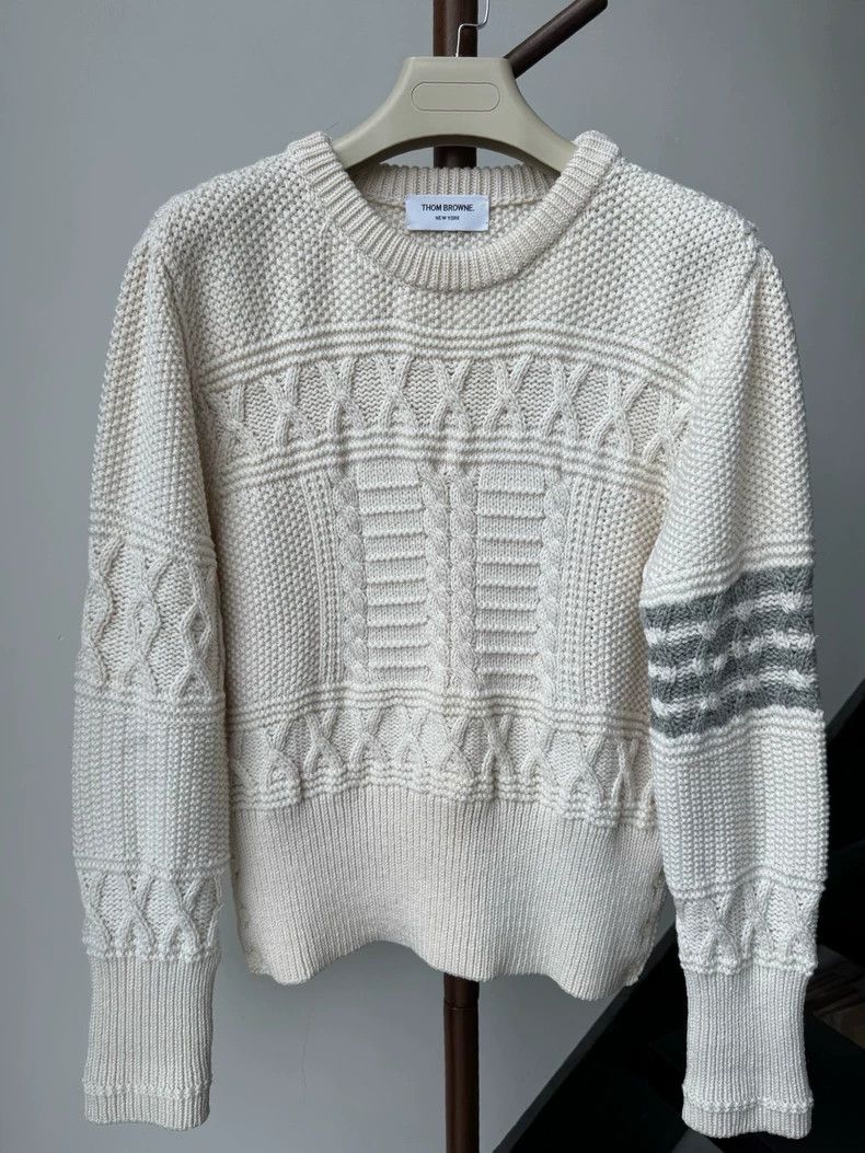 Thom Browne Thom Browne A wool sweater Size US L / EU 52-54 / 3 - 1 Thumbnail