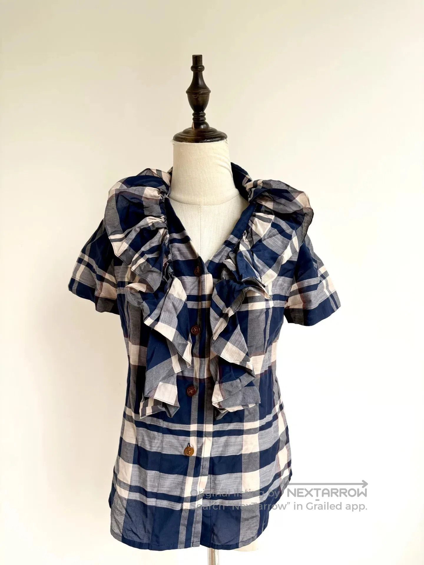 Vivienne Westwood vivienne westwood blue plaid frill shirt. Size M / US 6-8 / IT 42-44 - 4 Thumbnail