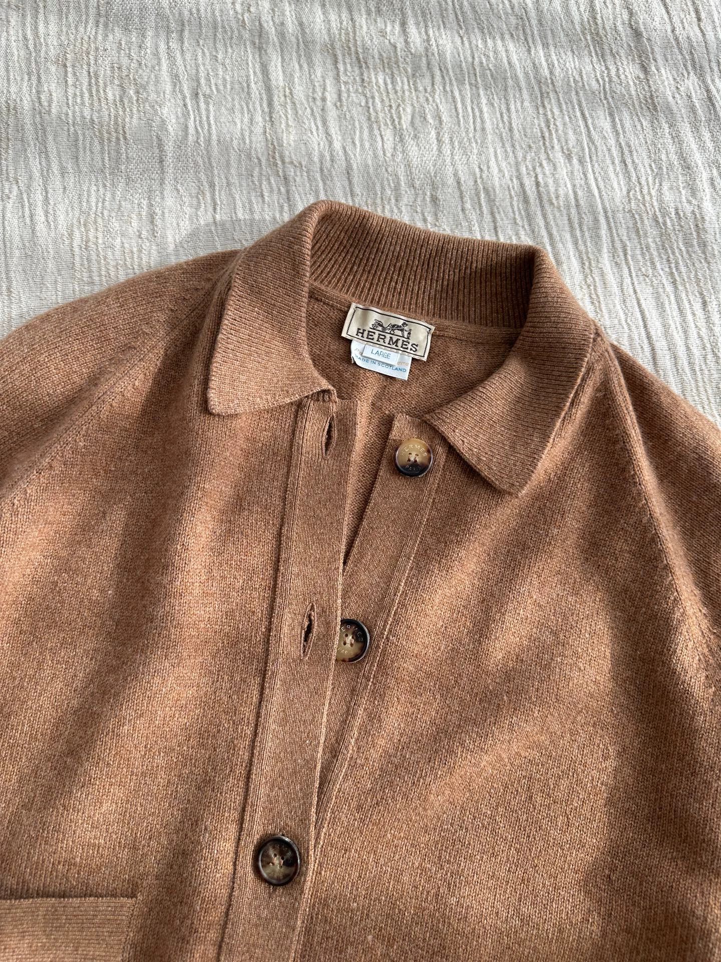 Hermes HERMES Cashmere Knit L/S Wmns Caramel Brown Size L / US 10 / IT 46 - 6 Thumbnail