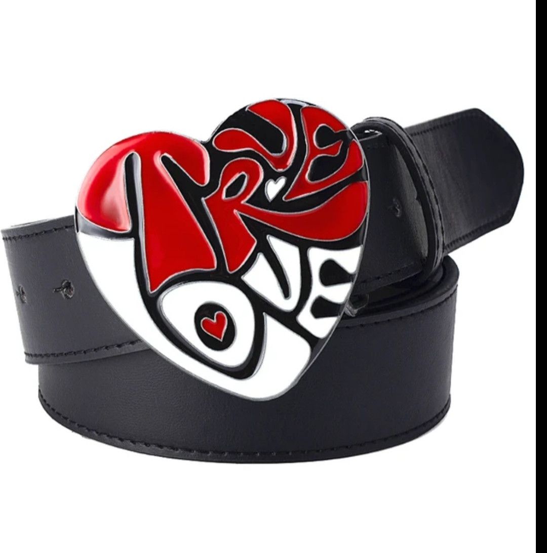 Leather × Vintage True Love Buckle belt Size ONE SIZE - 1 Thumbnail