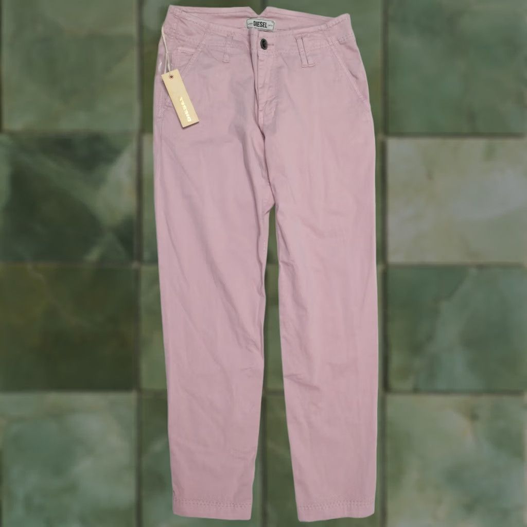Diesel Diesel P-Detta-C Trouser Pants Womens 26 Mauve Pink Straight Cut Chino Casual Size 26" / US 2 / IT 38 - 1 Thumbnail