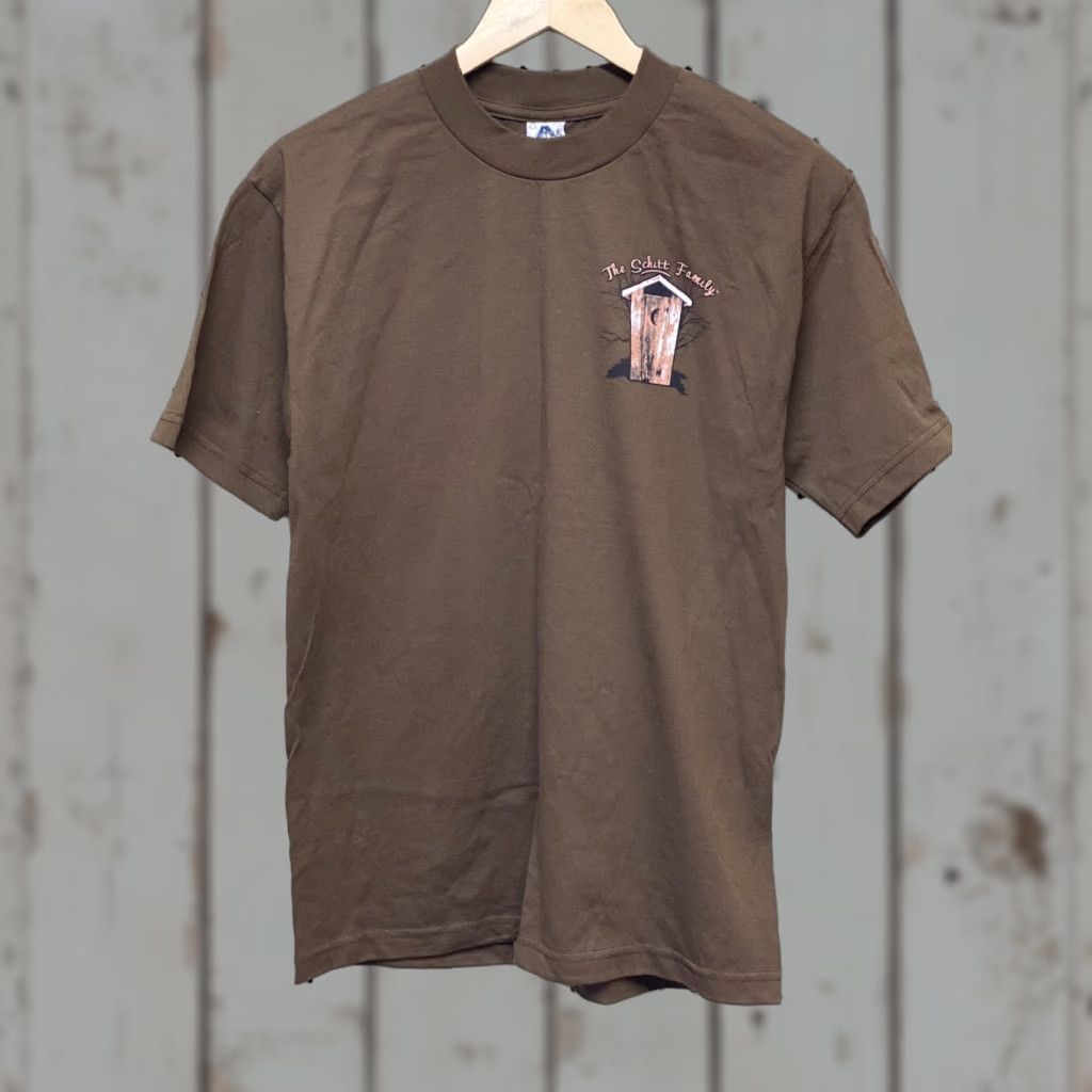 Vintage Schitt Family Brown Short Sleeve t-shirt M Mens Crew Neck Comedy Regular Shirt Size US M / EU 48-50 / 2 - 1 Thumbnail