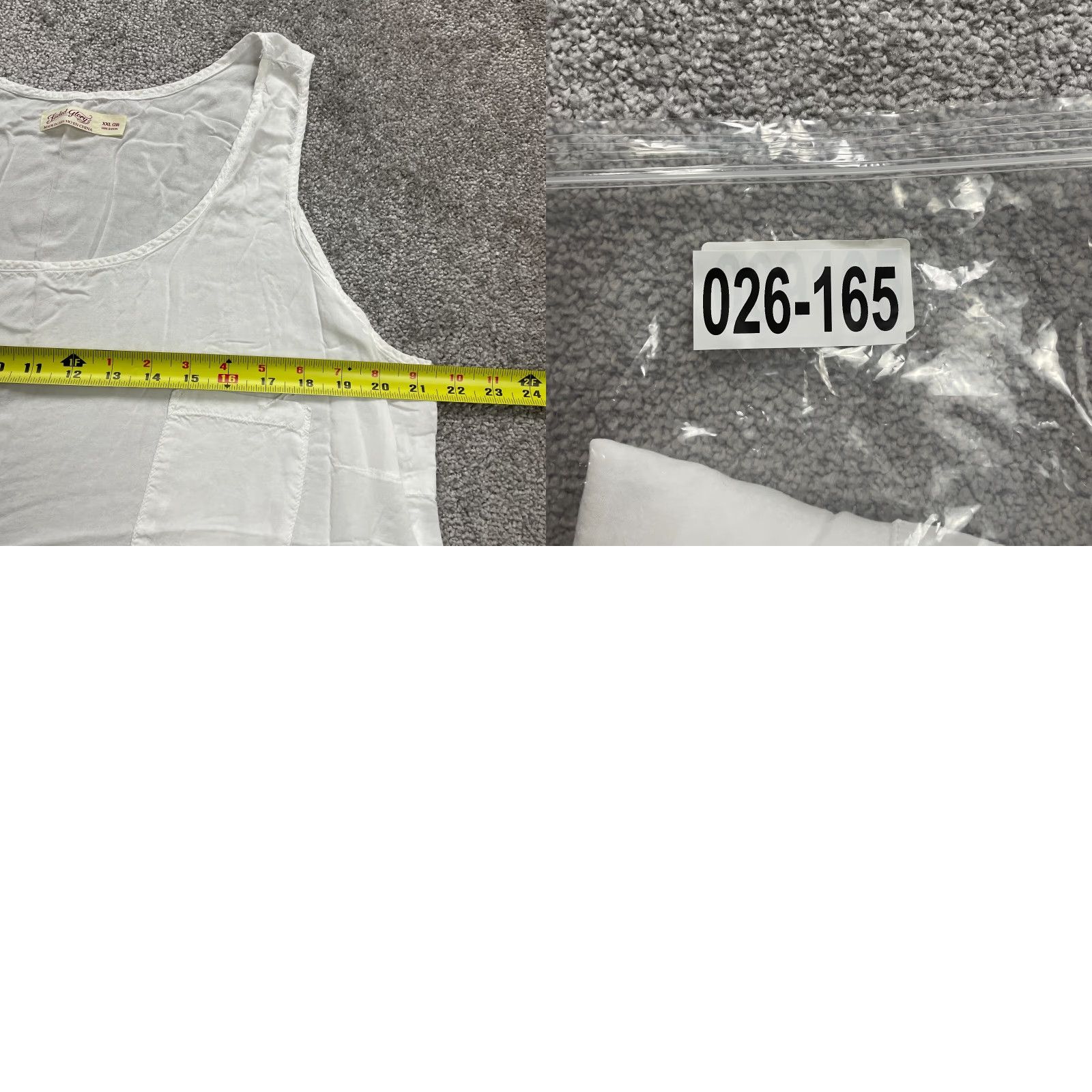 Faded Glory Faded Glory Blouse Womens 2XL White Sleeveless Round Neck Rayon Lightweight Top Casual Breathable Easy Care Pockets Size XXL / US 16-18 / IT 52-54 - 8 Thumbnail