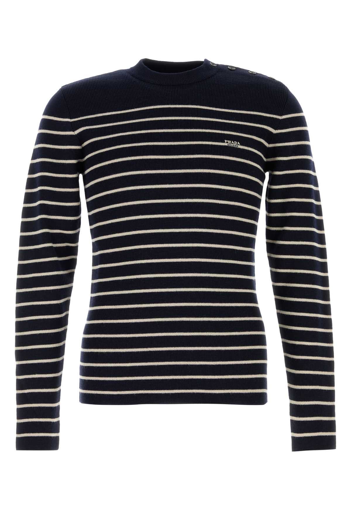Prada Embroidered Wool Sweater Size US L / EU 52-54 / 3 - 1 Thumbnail
