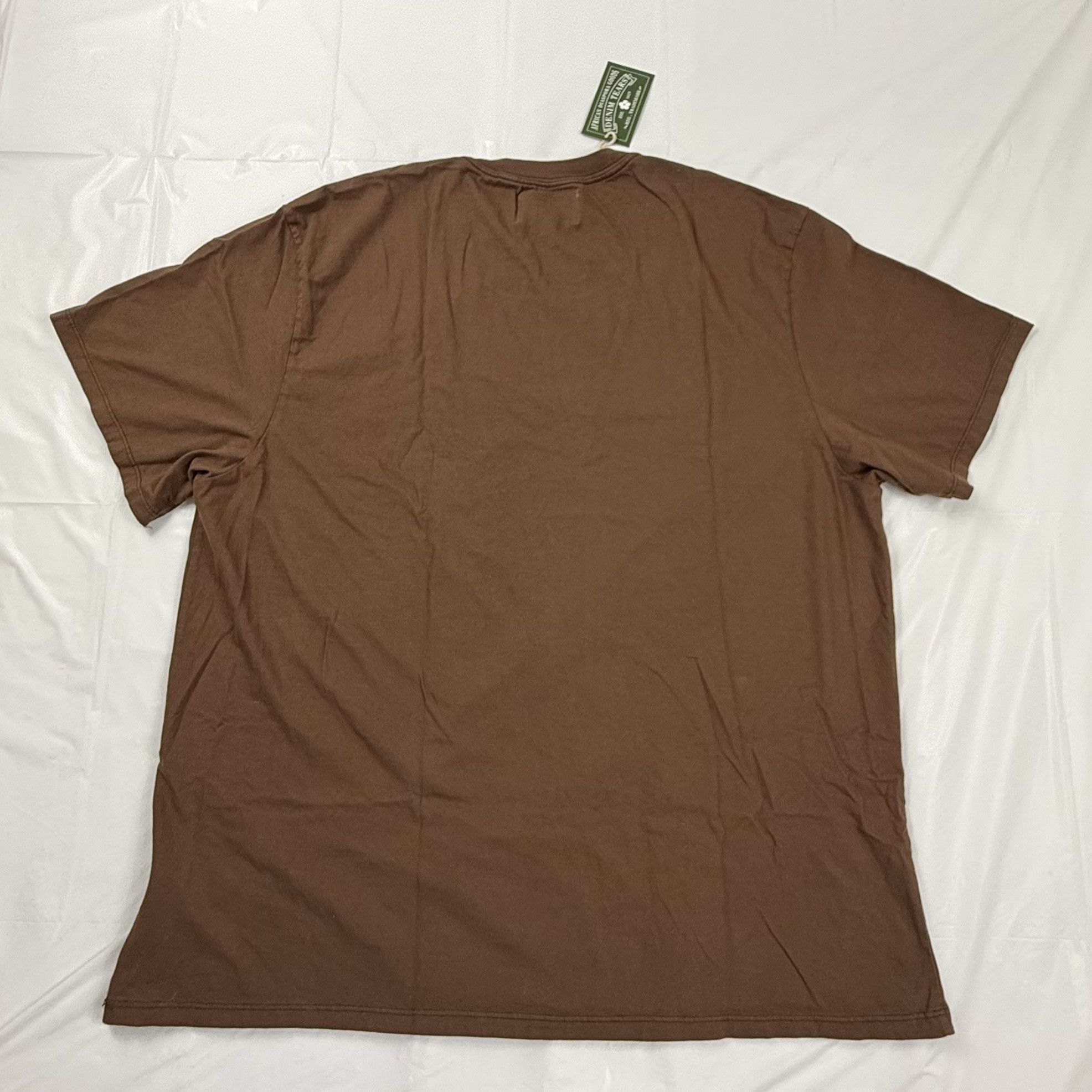 DENIM TEARS Denim Tears Brown Peace Sign Puff Print Graphic T-Shirt XXL Size US XL / EU 56 / 4 - 2 Thumbnail