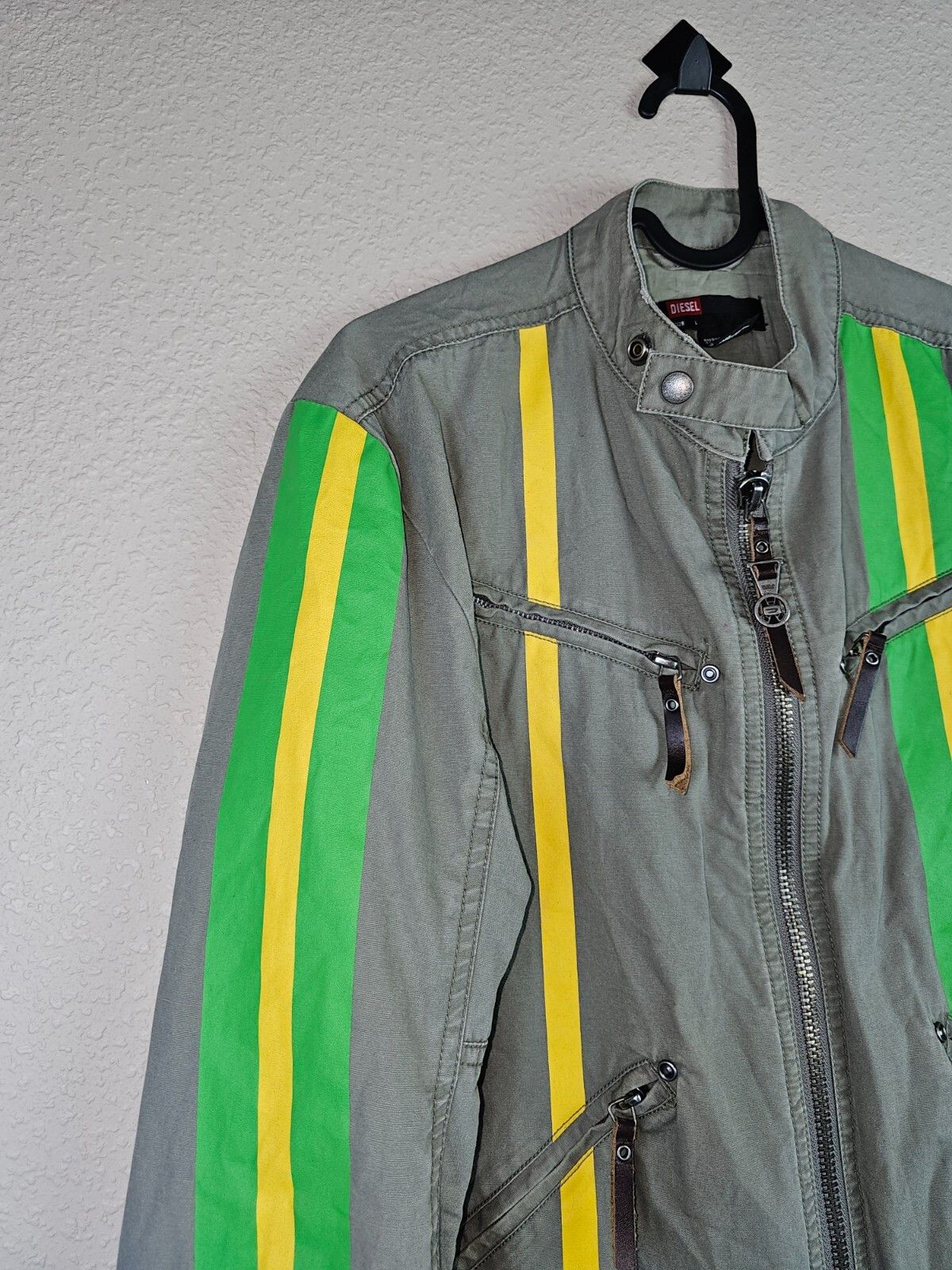 Diesel Vintage Y2K Diesel Racing Moto Jacket Nylon Green XL Size XL / US 12-14 / IT 48-50 - 6 Thumbnail